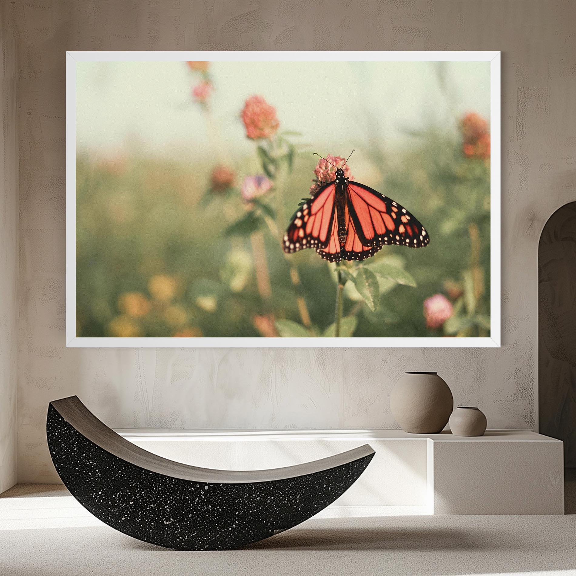 Vászonkép Light Red Butterfly mockup 8