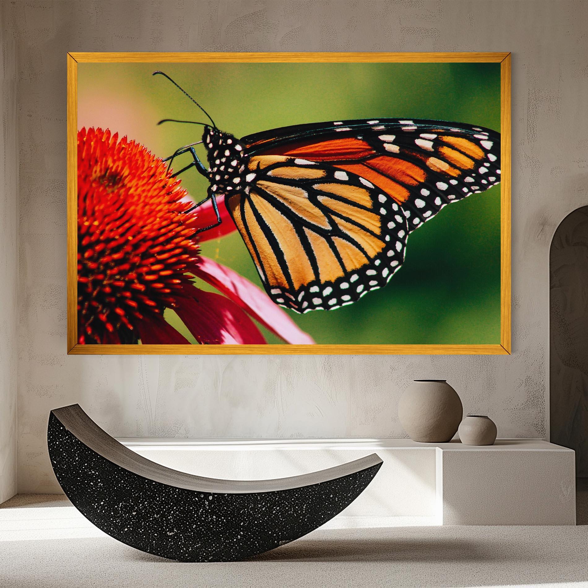 Vászonkép Big Orange Butterfly mockup 8