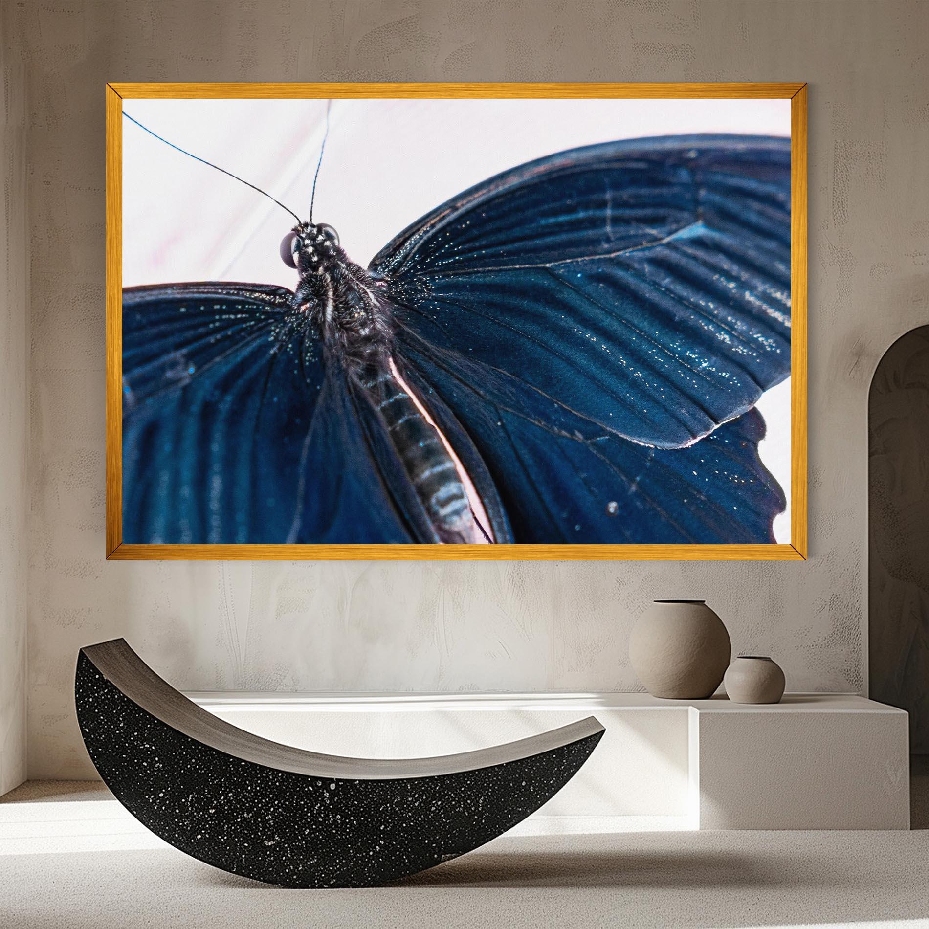 Vászonkép Blue Butterfly mockup 8