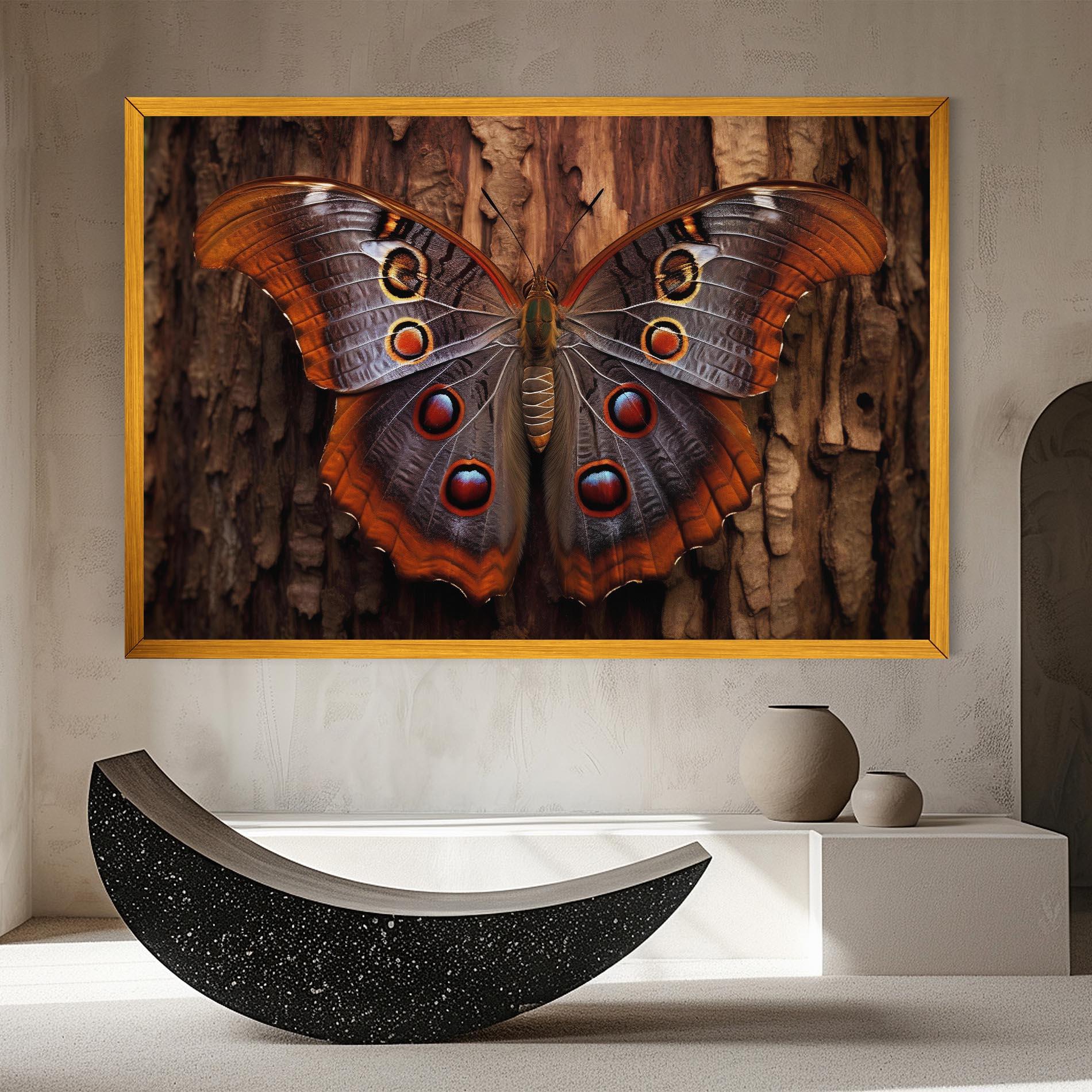 Vászonkép Brown Eyes Butterfly mockup 8