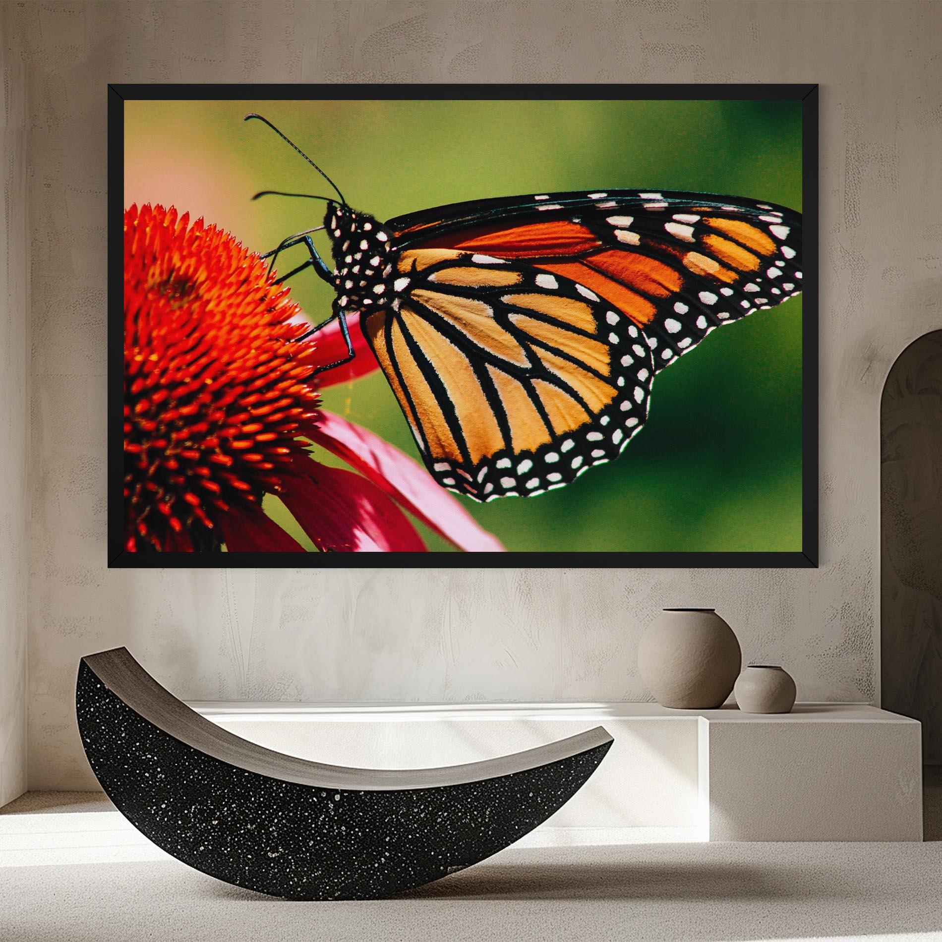 Vászonkép Big Orange Butterfly mockup 8