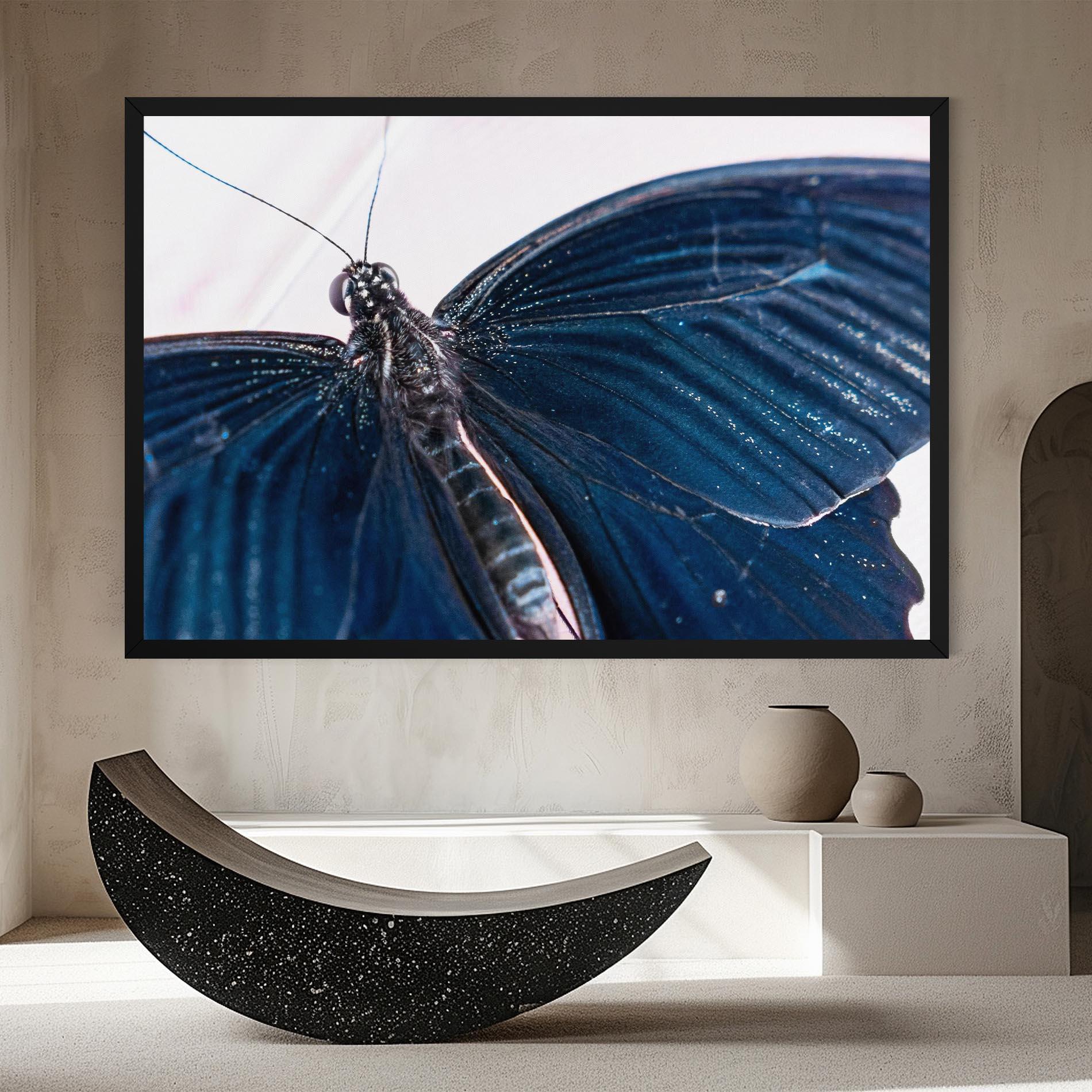 Vászonkép Blue Butterfly mockup 8