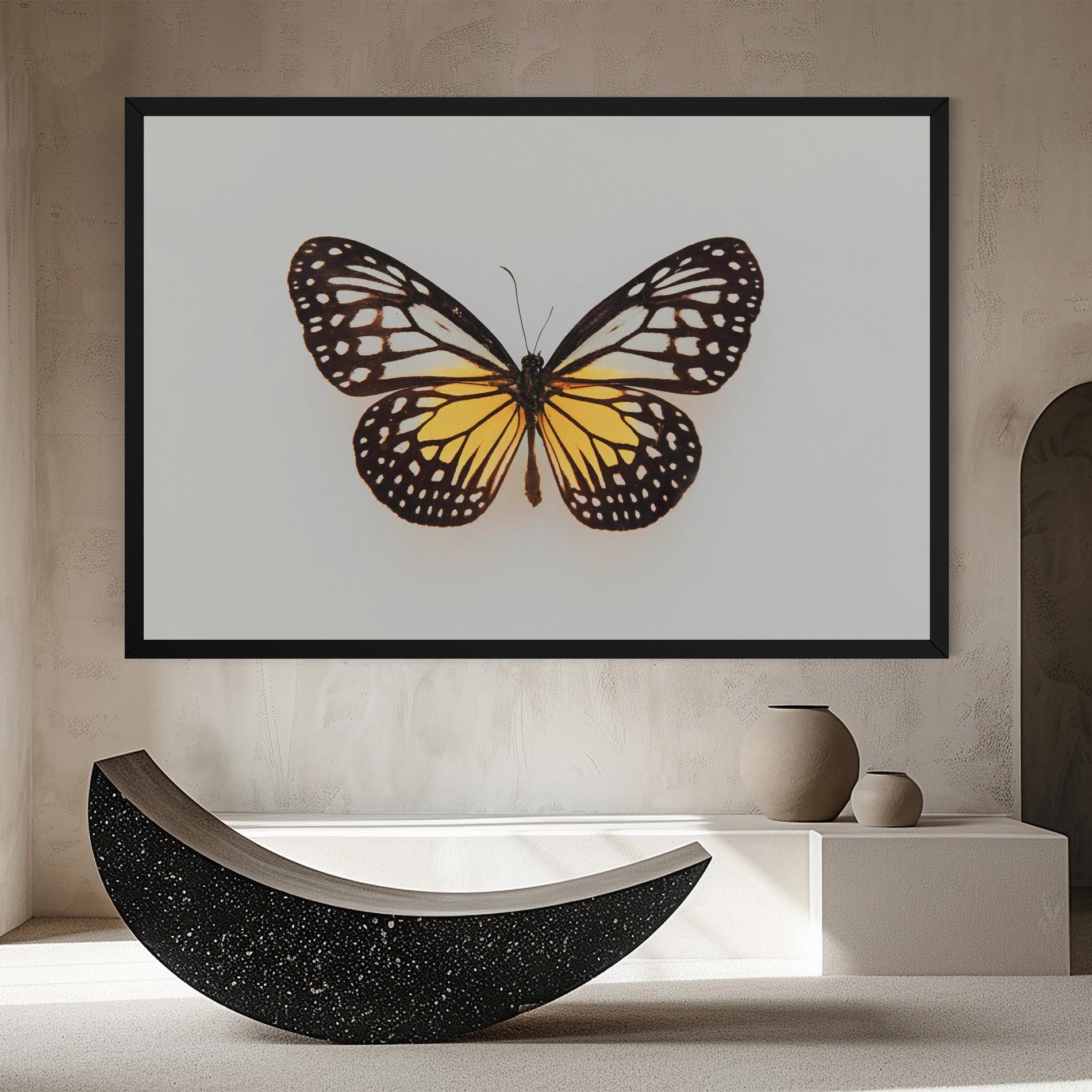 Vászonkép Butterfly On Grey mockup 8
