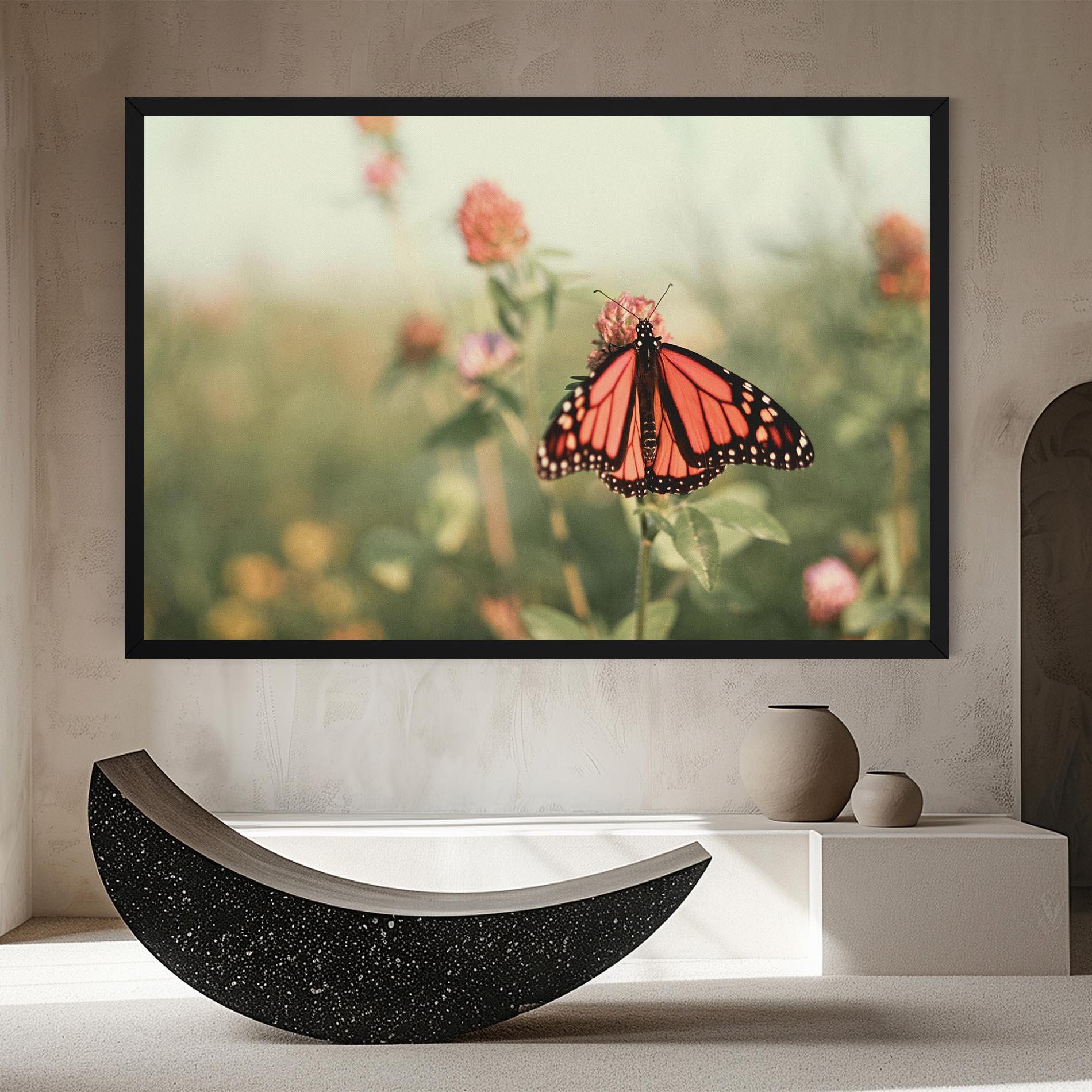 Vászonkép Light Red Butterfly mockup 8