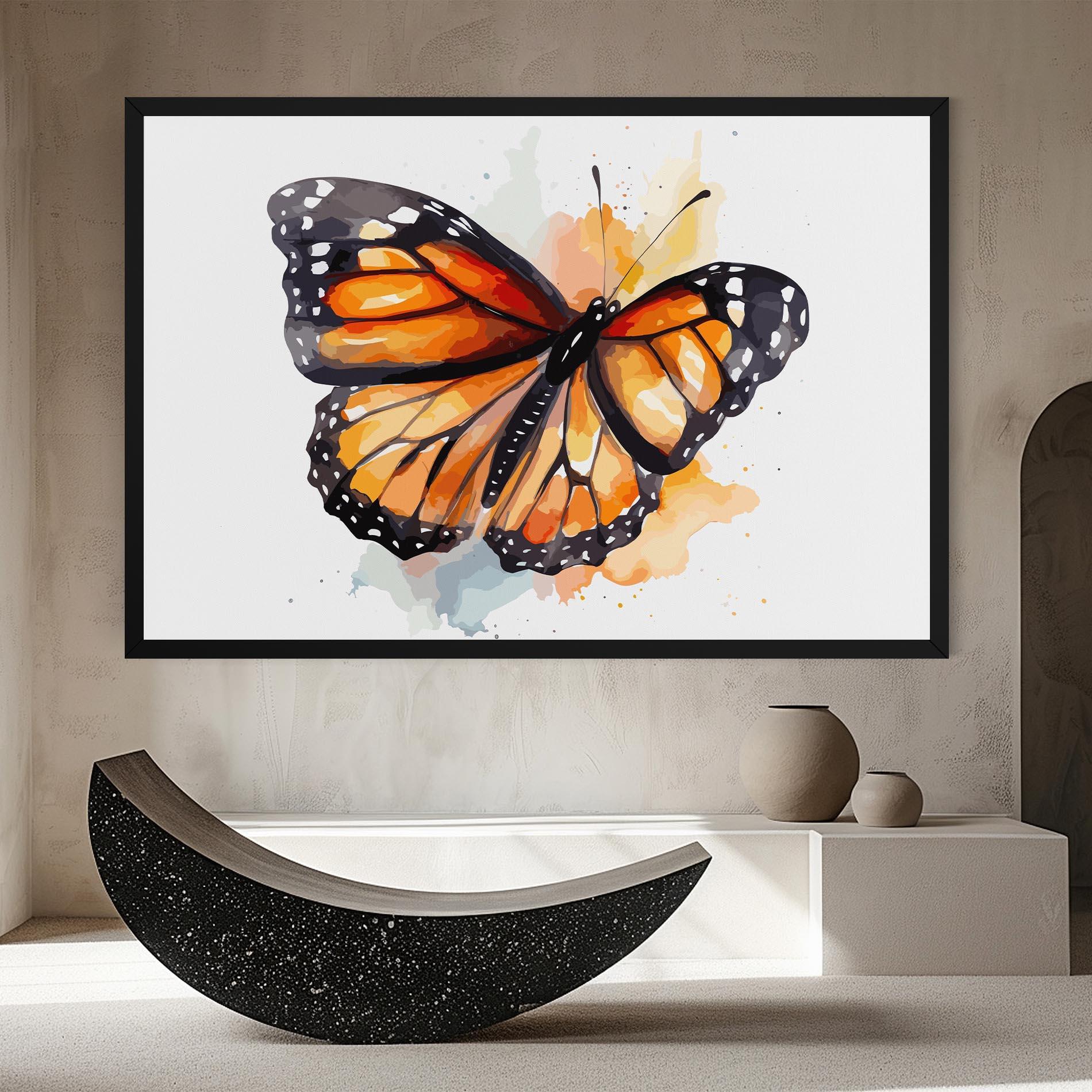 Vászonkép Orange Butterfly mockup 8
