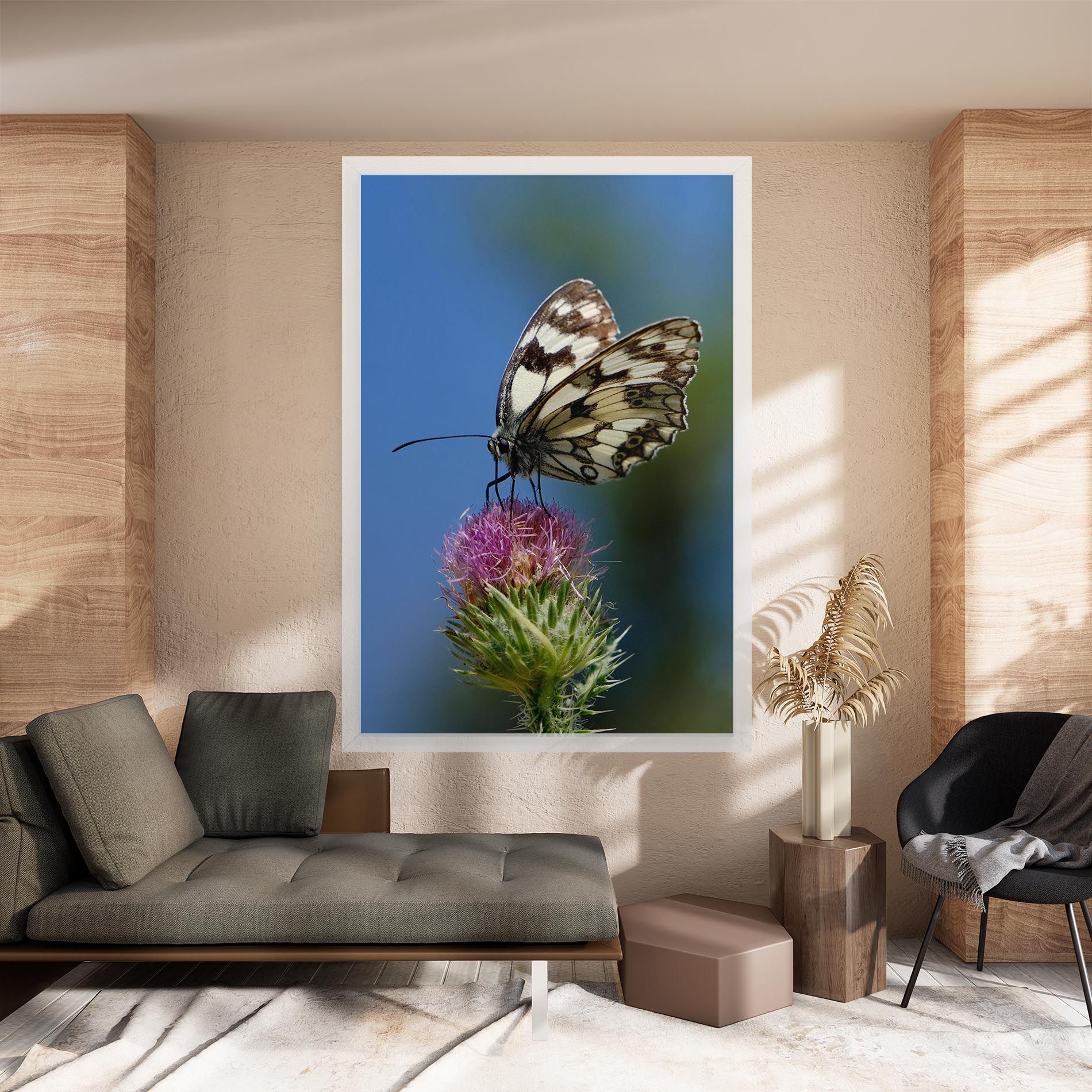 Grey White Butterfly mockup 8