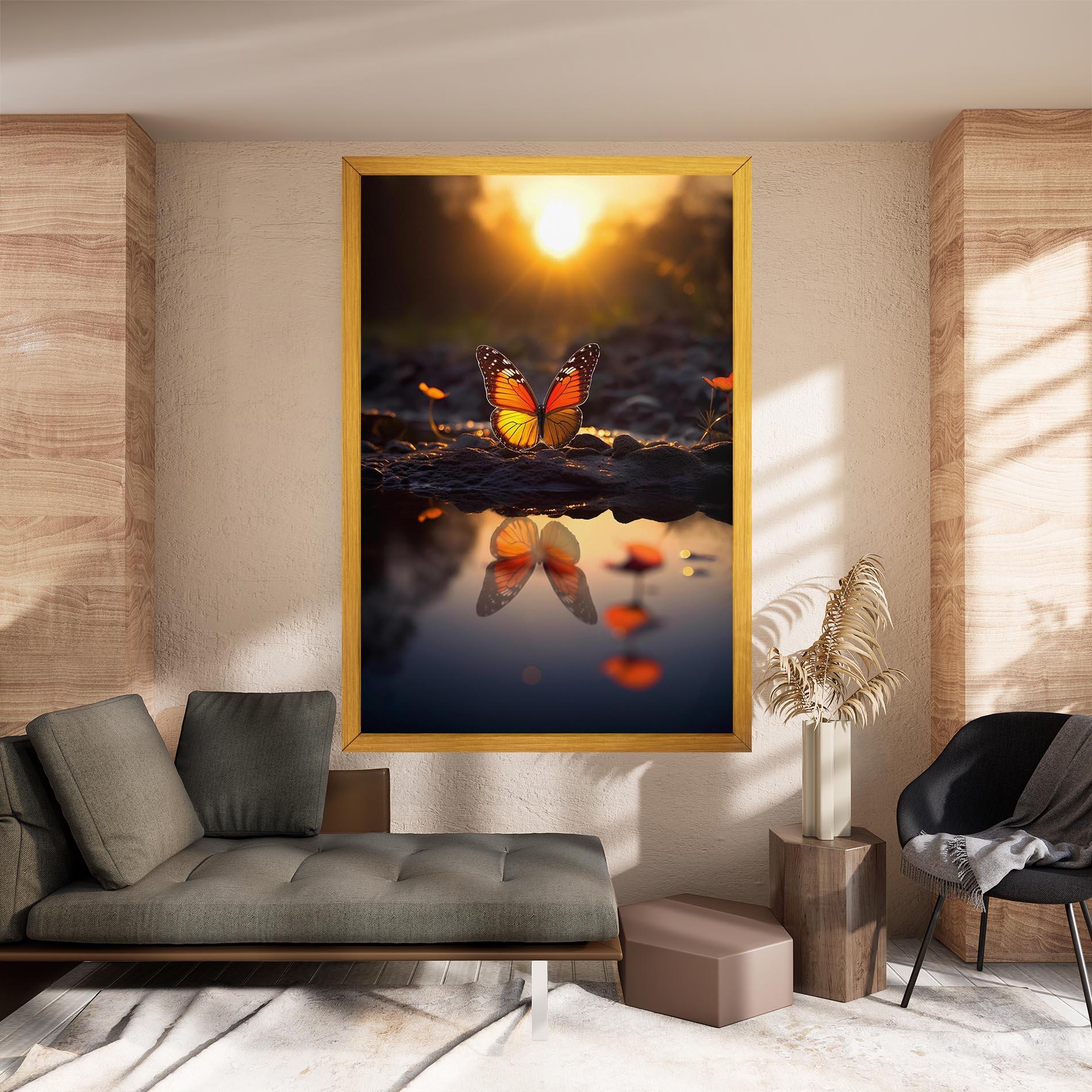 Vászonkép Sun Water Butterfly mockup 8