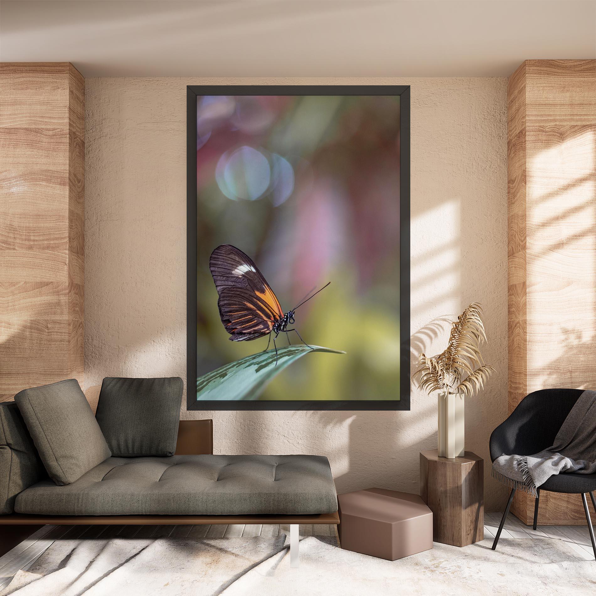 Vászonkép Dark Purple Butterfly mockup 8