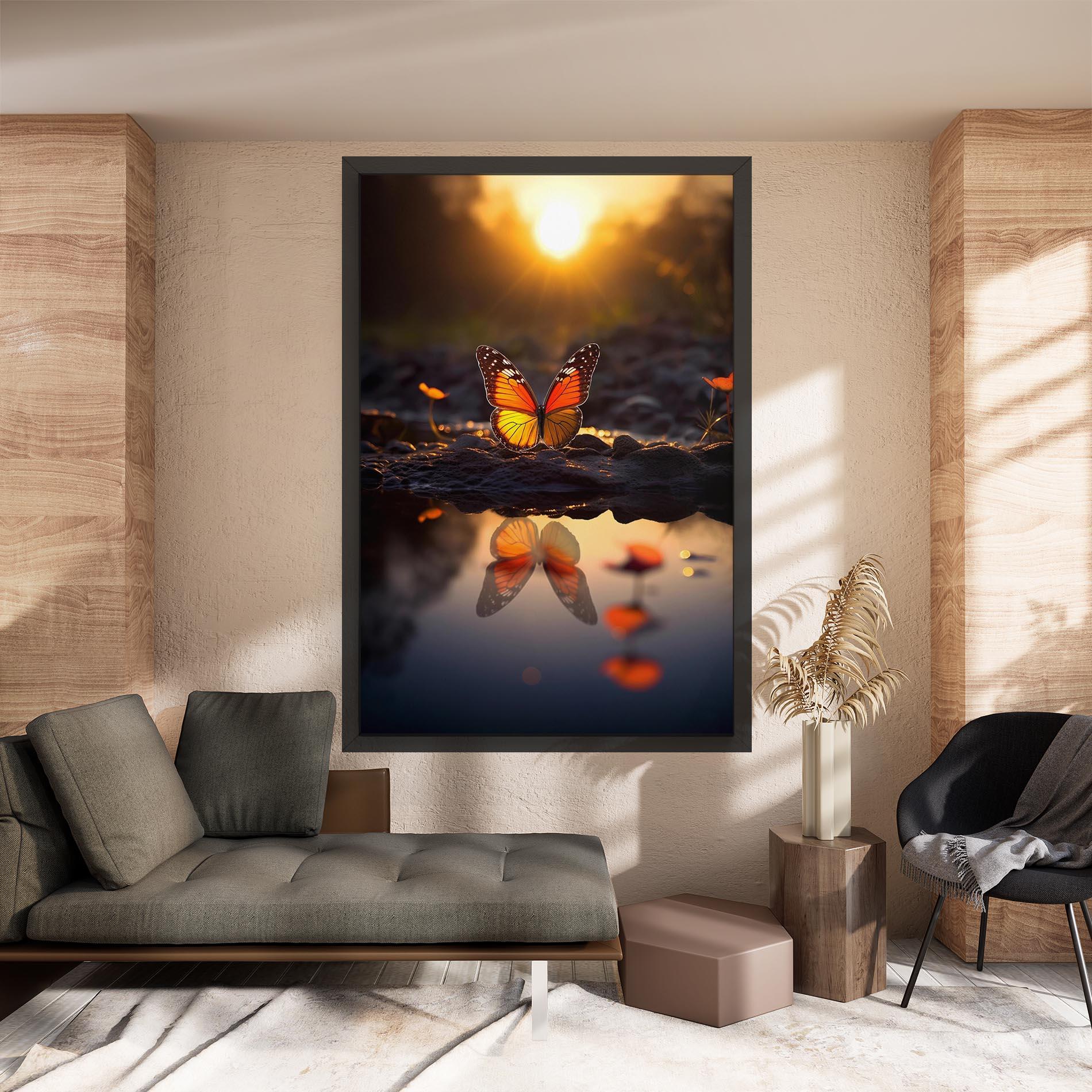 Vászonkép Sun Water Butterfly mockup 8