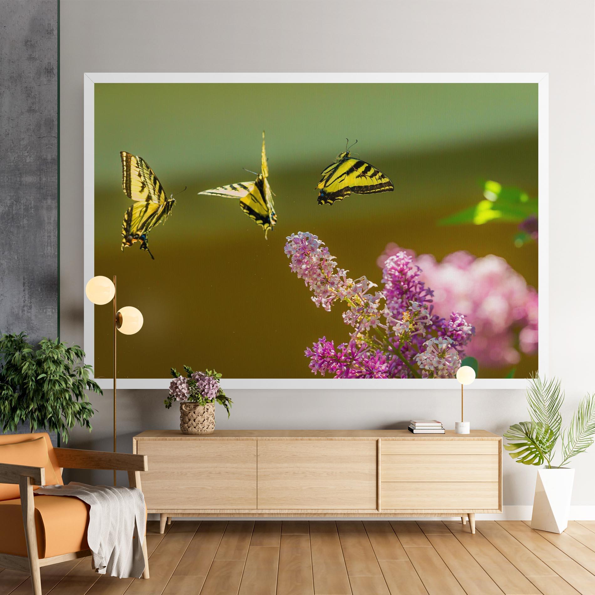 Vászonkép 3 Yellow Butterflies mockup 9