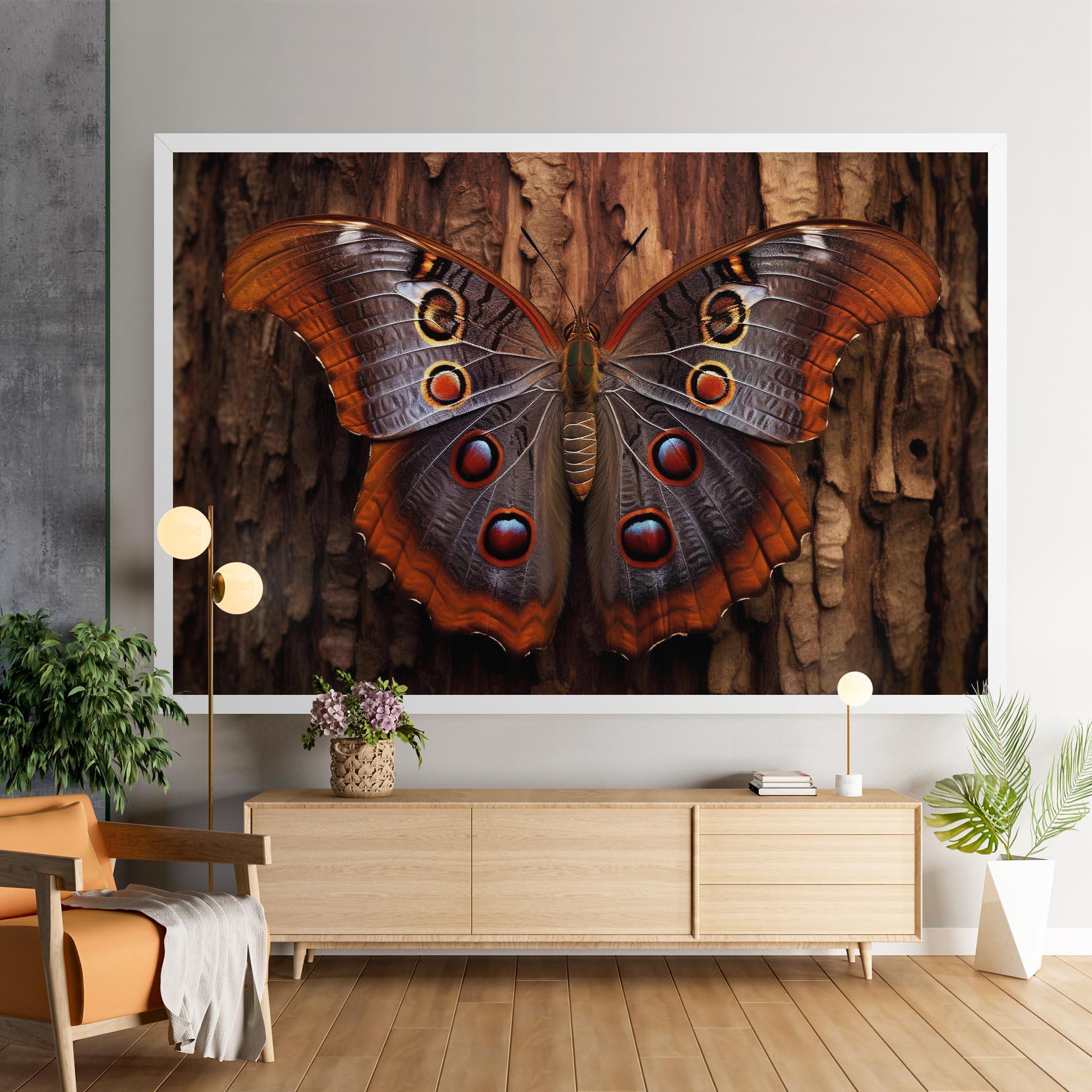Vászonkép Brown Eyes Butterfly mockup 9