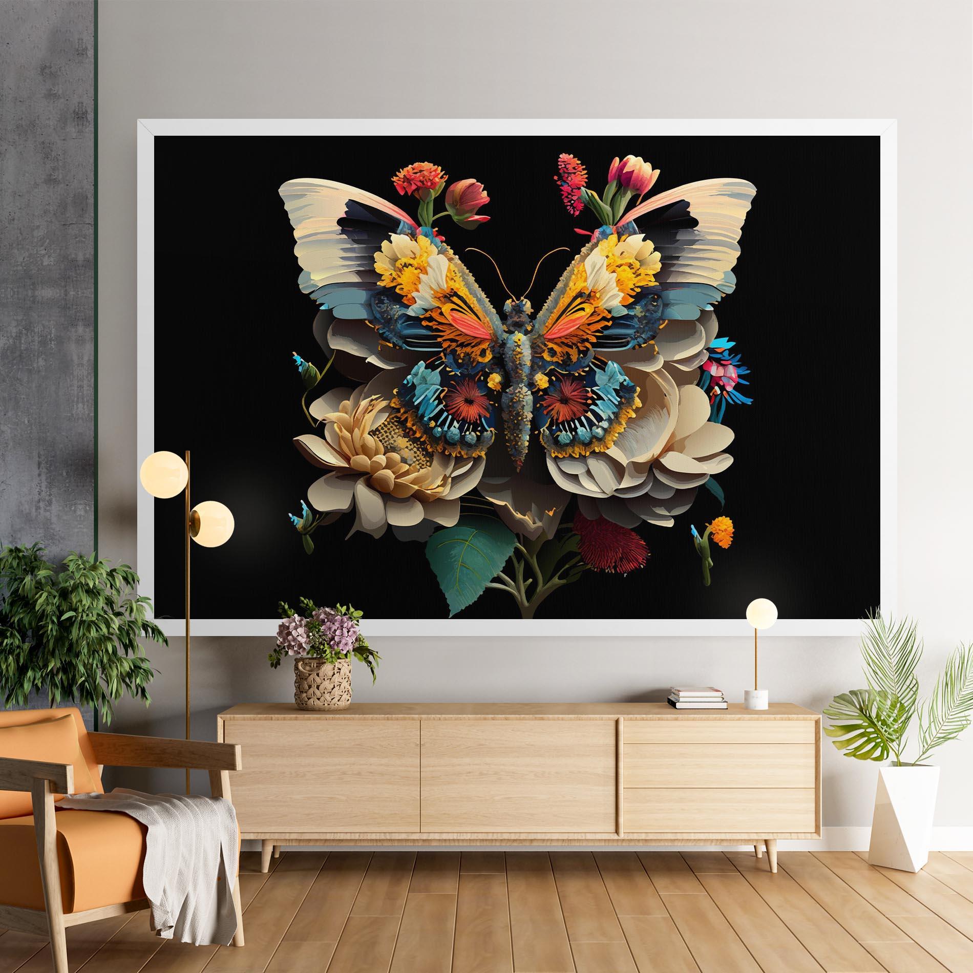 Vászonkép Colorful Butterfly mockup 9
