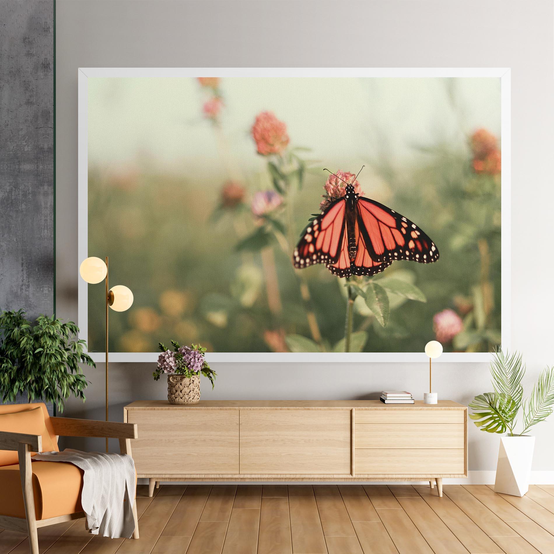Vászonkép Light Red Butterfly mockup 9