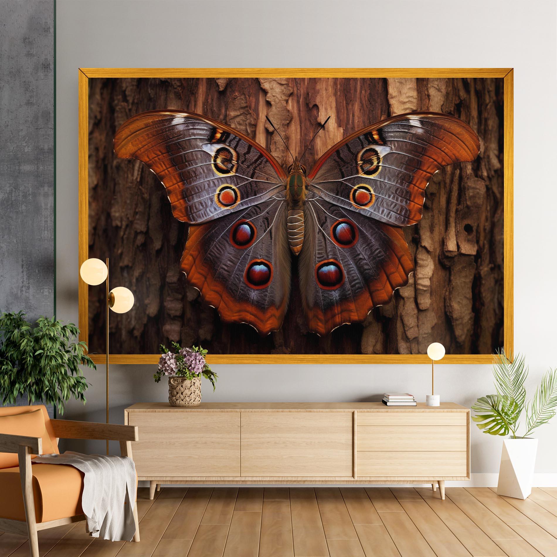 Vászonkép Brown Eyes Butterfly mockup 9