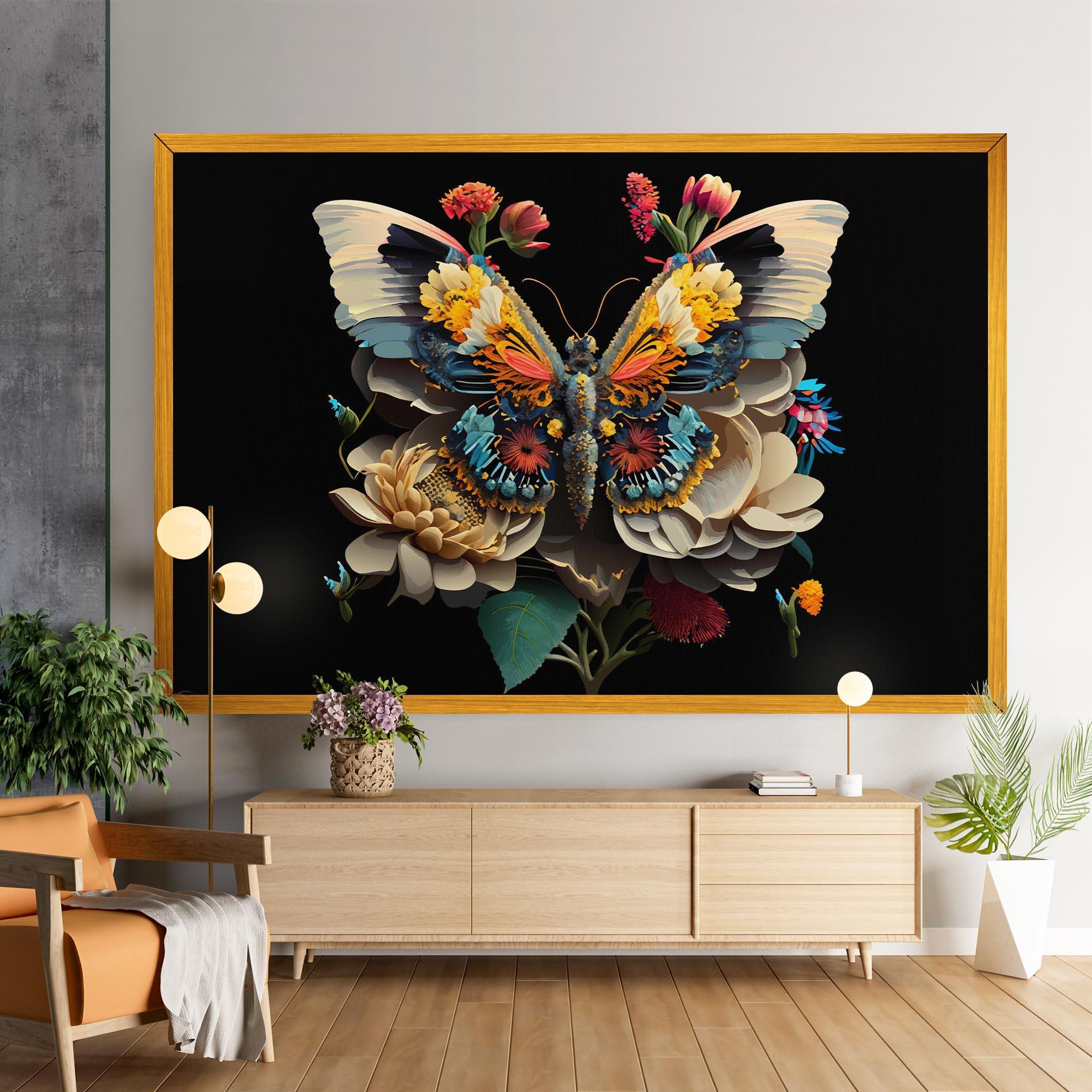 Vászonkép Colorful Butterfly mockup 9