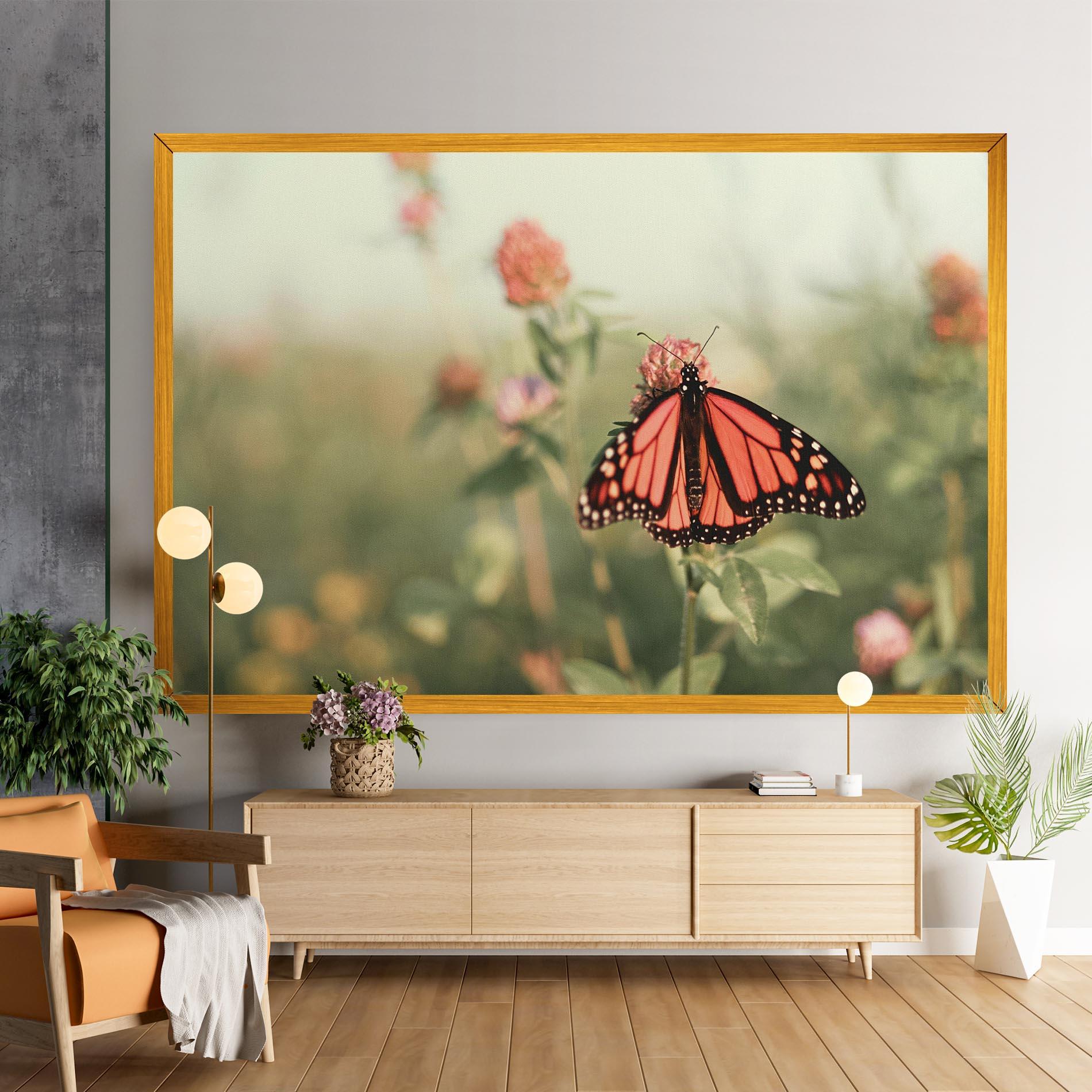 Vászonkép Light Red Butterfly mockup 9