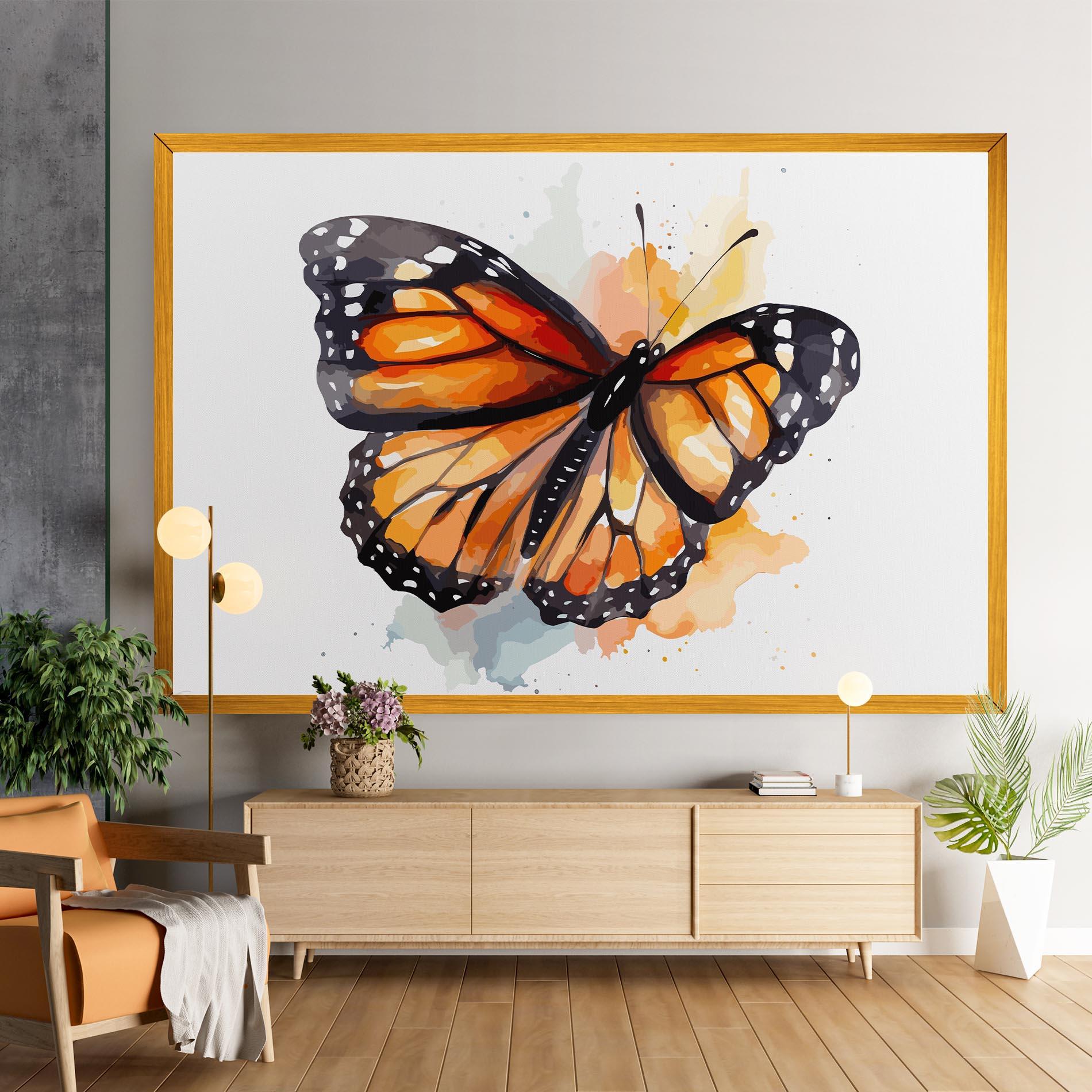 Vászonkép Orange Butterfly mockup 9