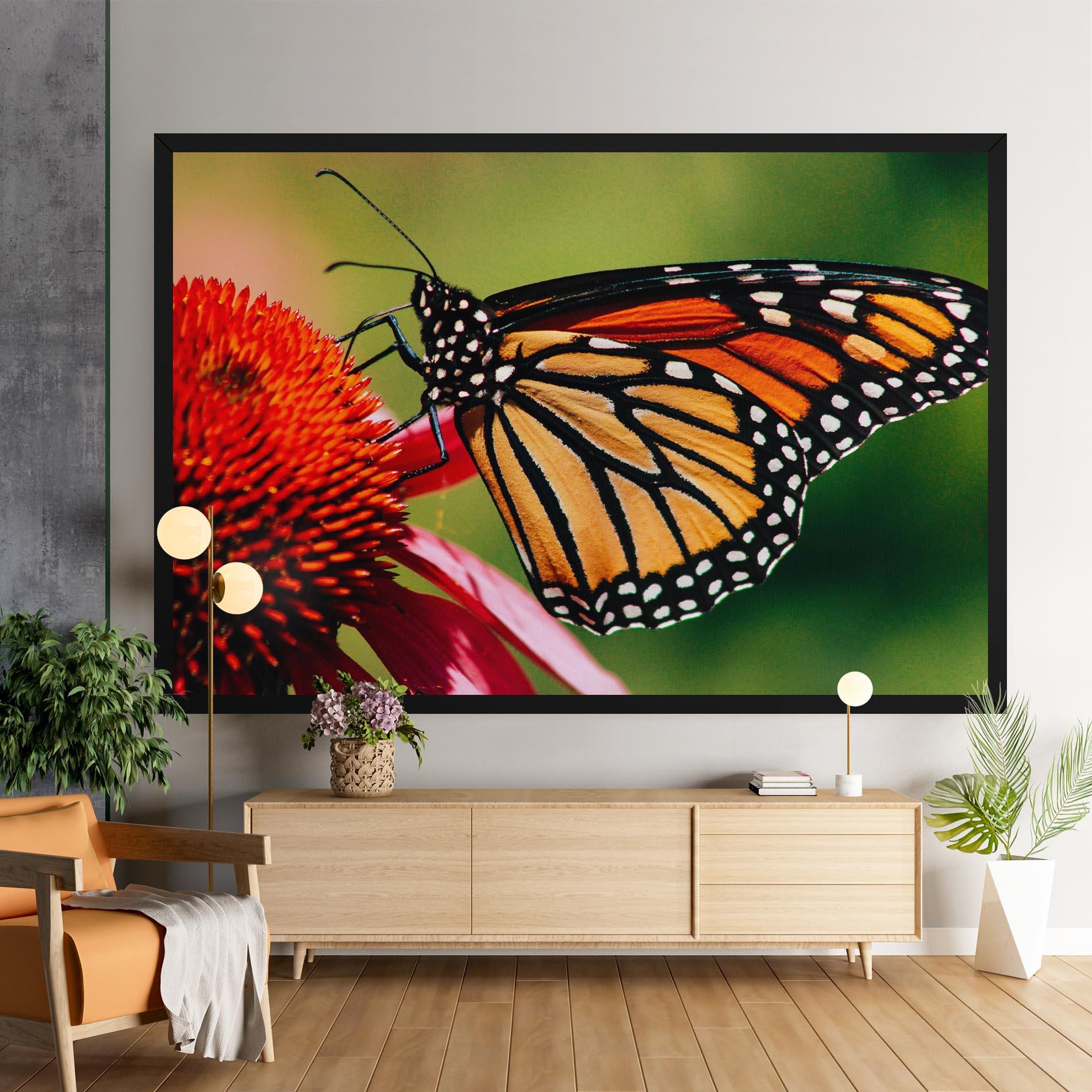 Vászonkép Big Orange Butterfly mockup 9