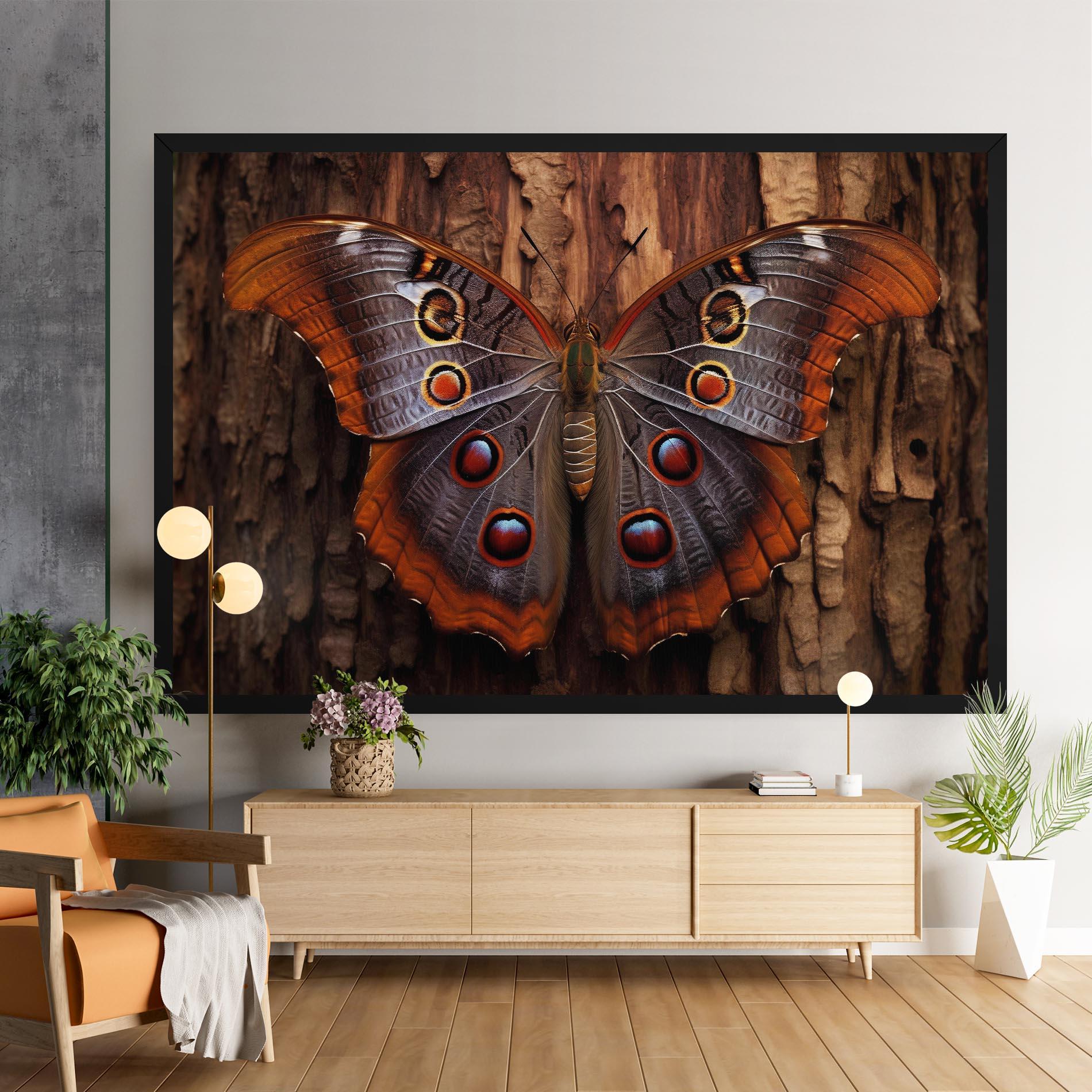 Vászonkép Brown Eyes Butterfly mockup 9