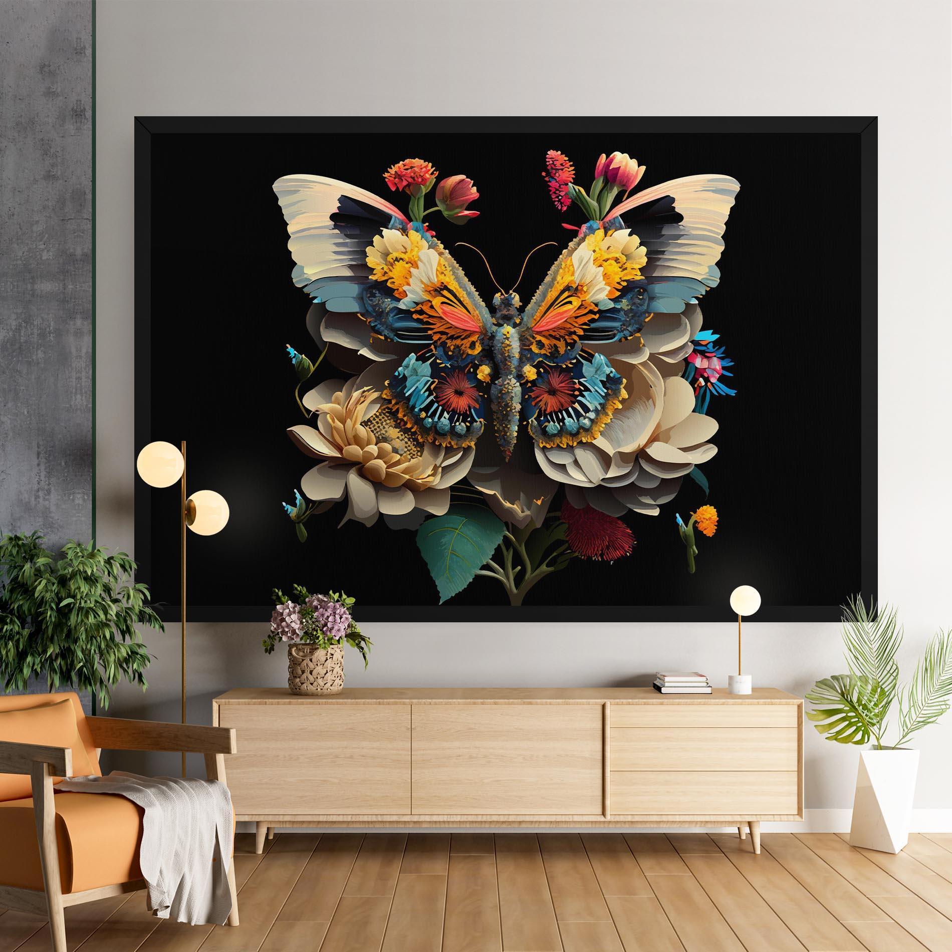 Vászonkép Colorful Butterfly mockup 9
