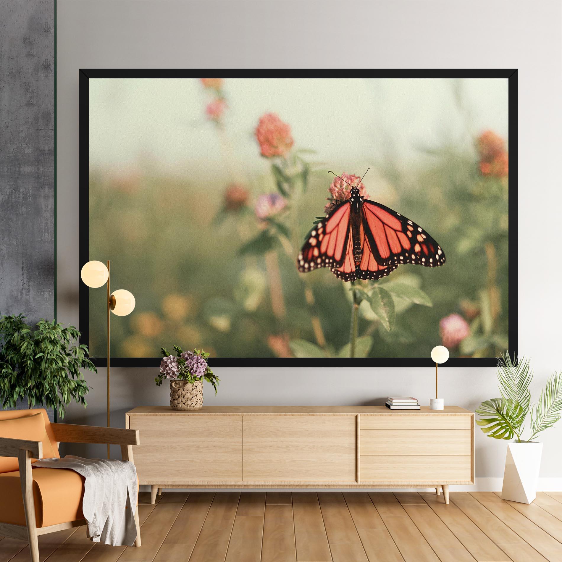Vászonkép Light Red Butterfly mockup 9