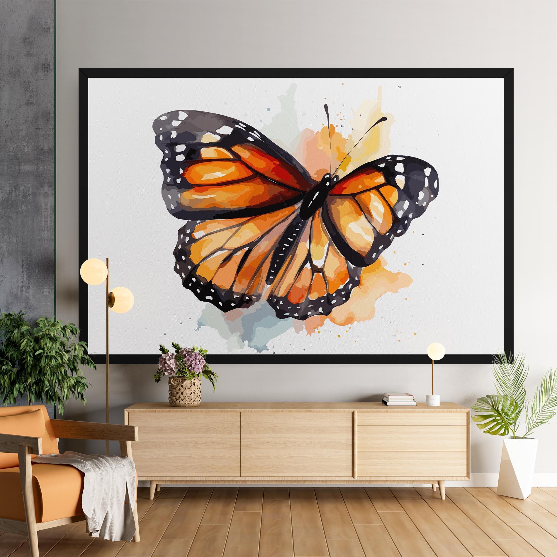 Vászonkép Orange Butterfly mockup 9