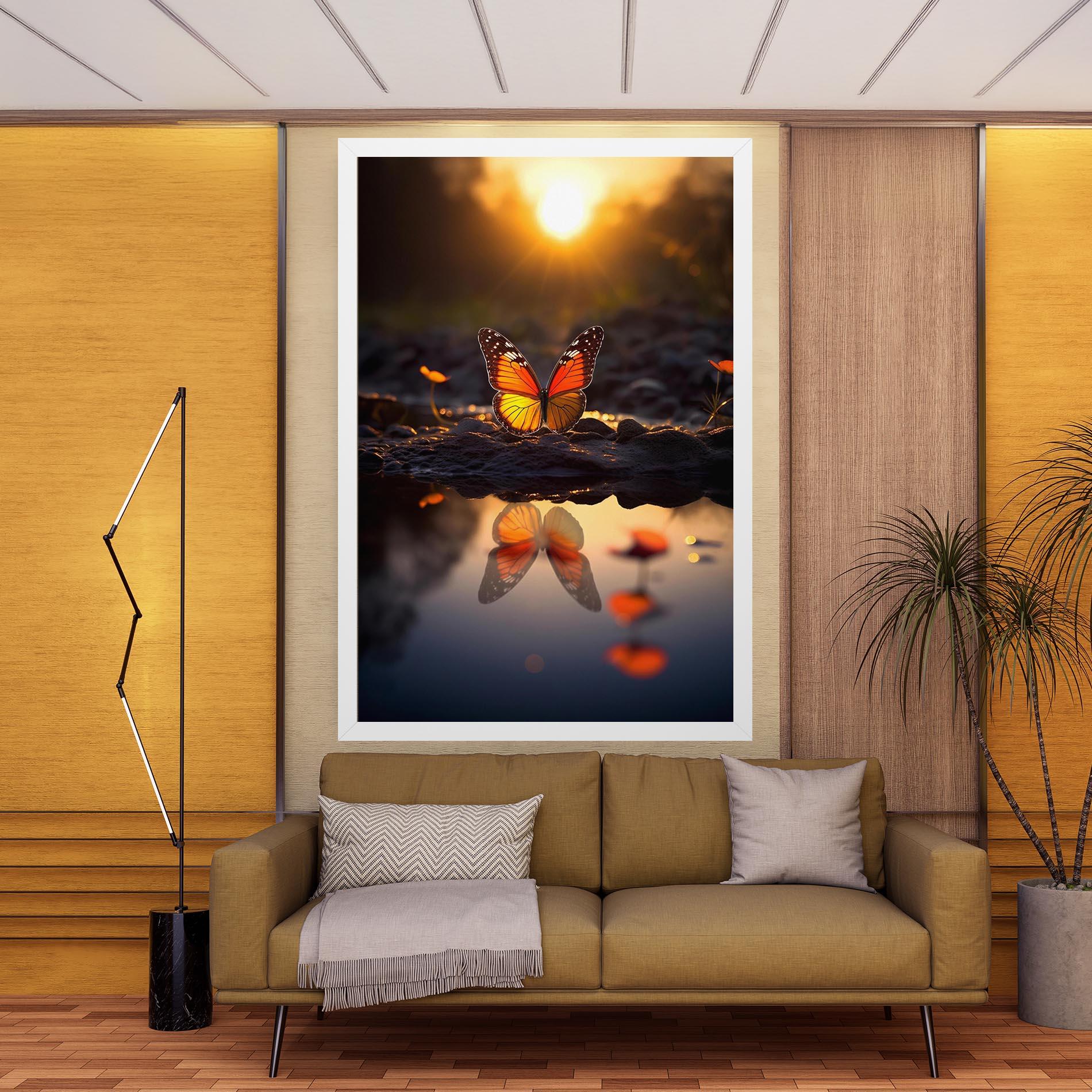 Vászonkép Sun Water Butterfly mockup 9