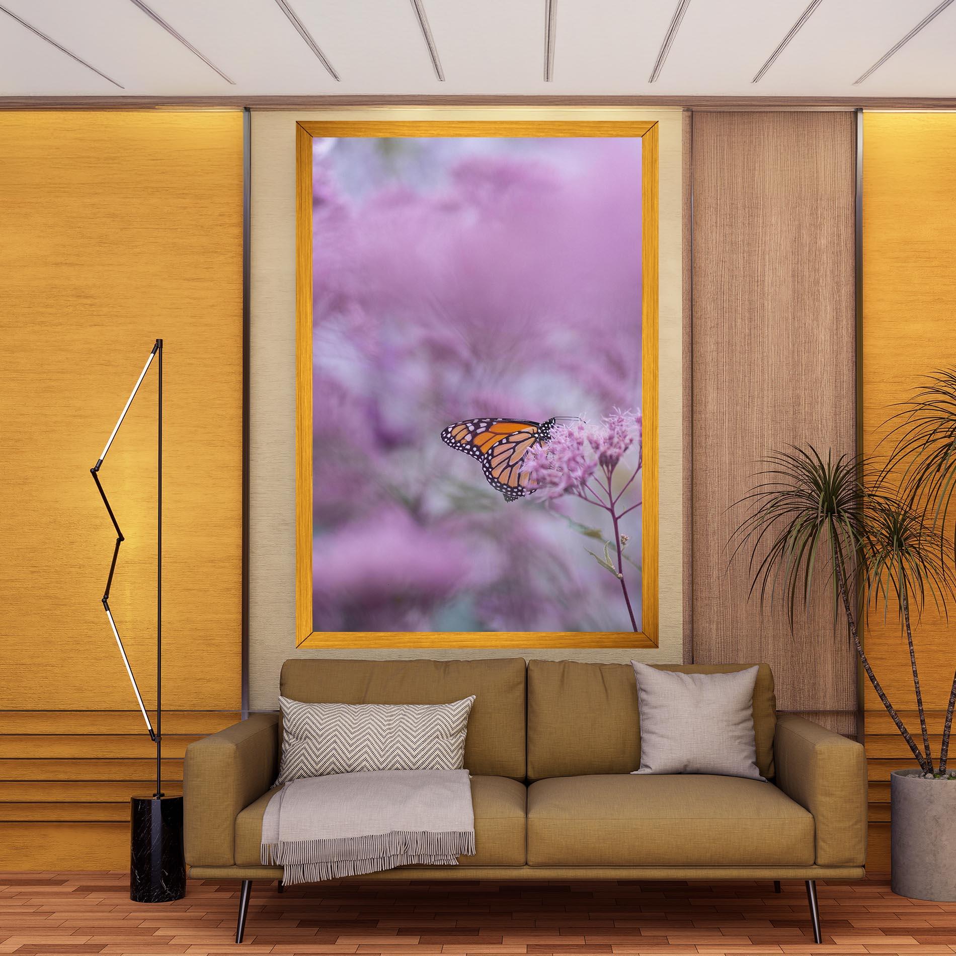 Vászonkép Purple Flower Butterfly mockup 9
