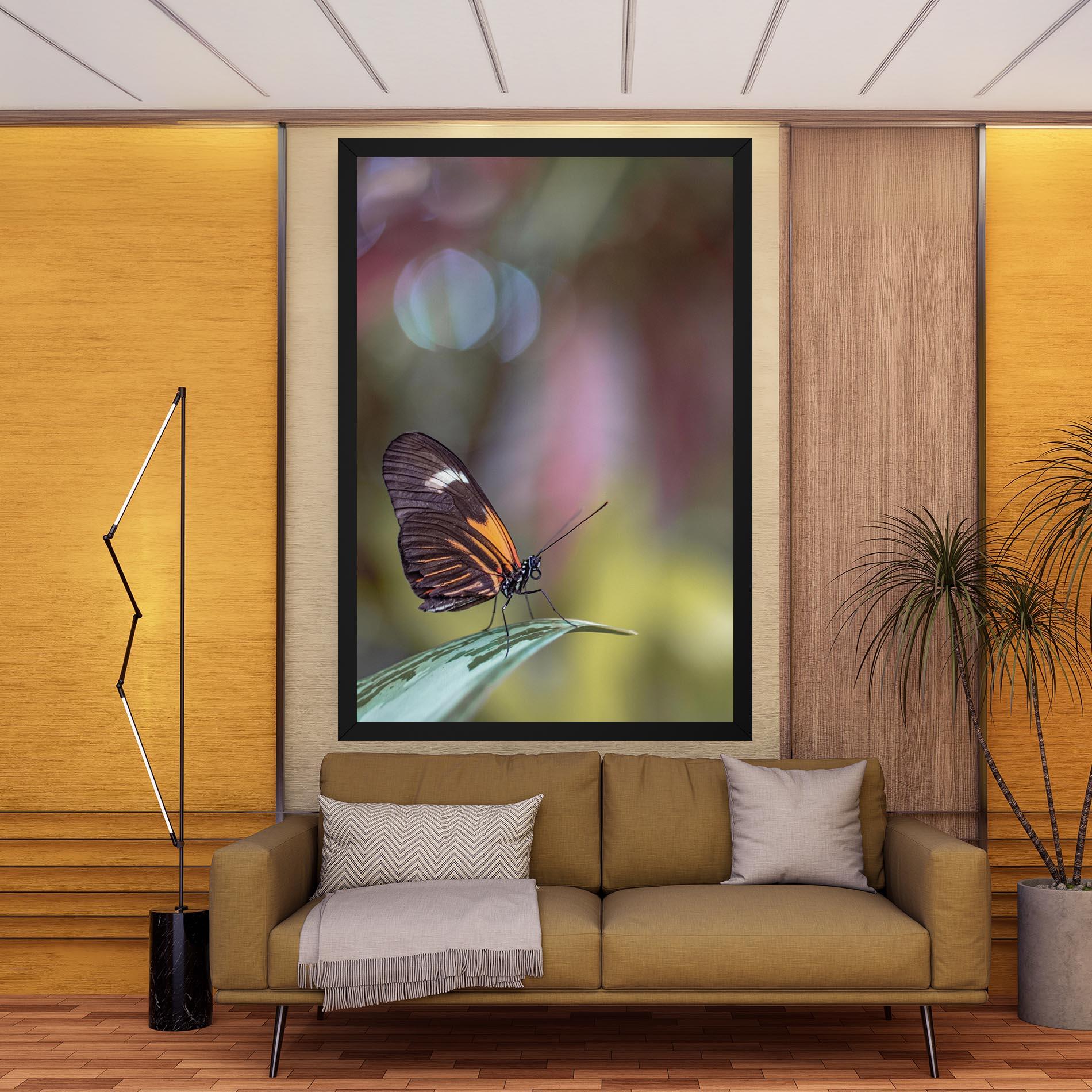 Vászonkép Dark Purple Butterfly mockup 9