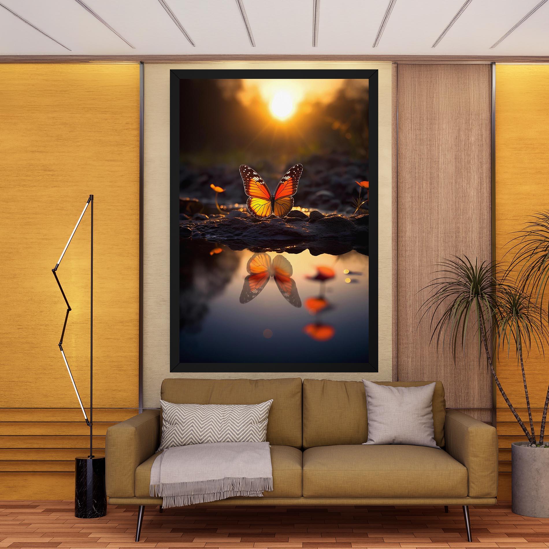 Vászonkép Sun Water Butterfly mockup 9