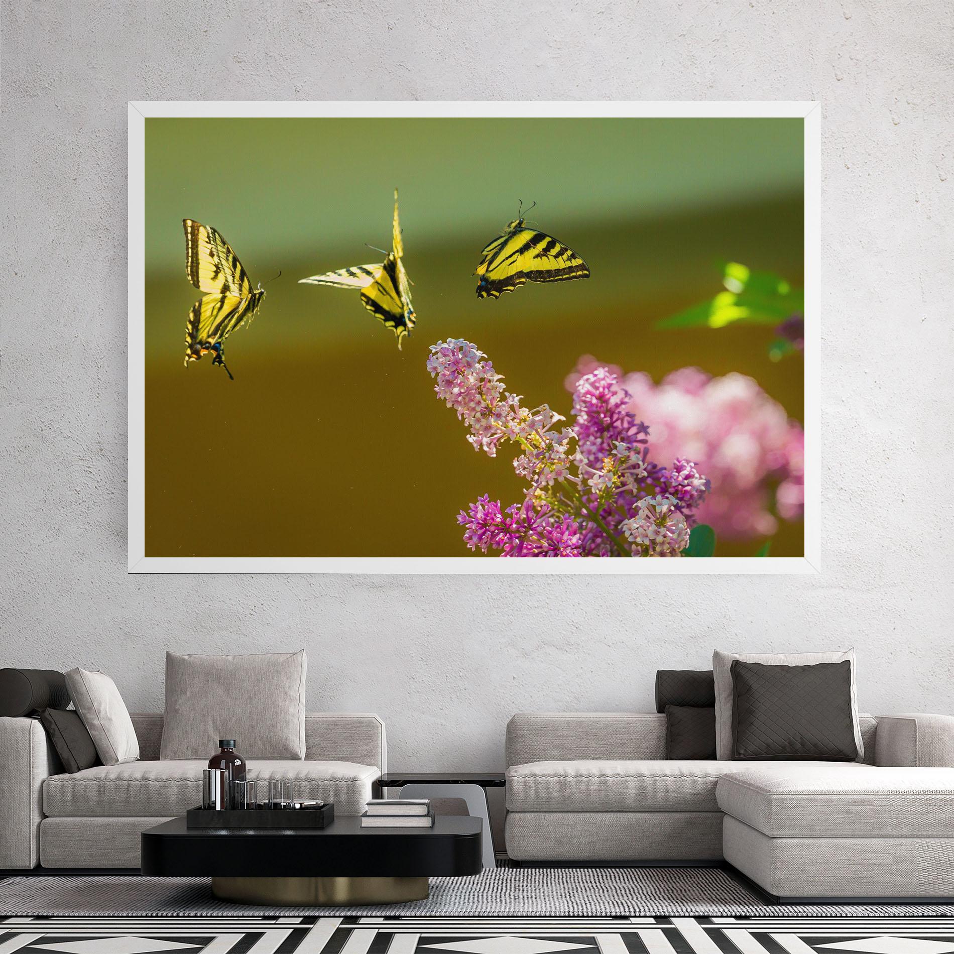 Vászonkép 3 Yellow Butterflies mockup 2