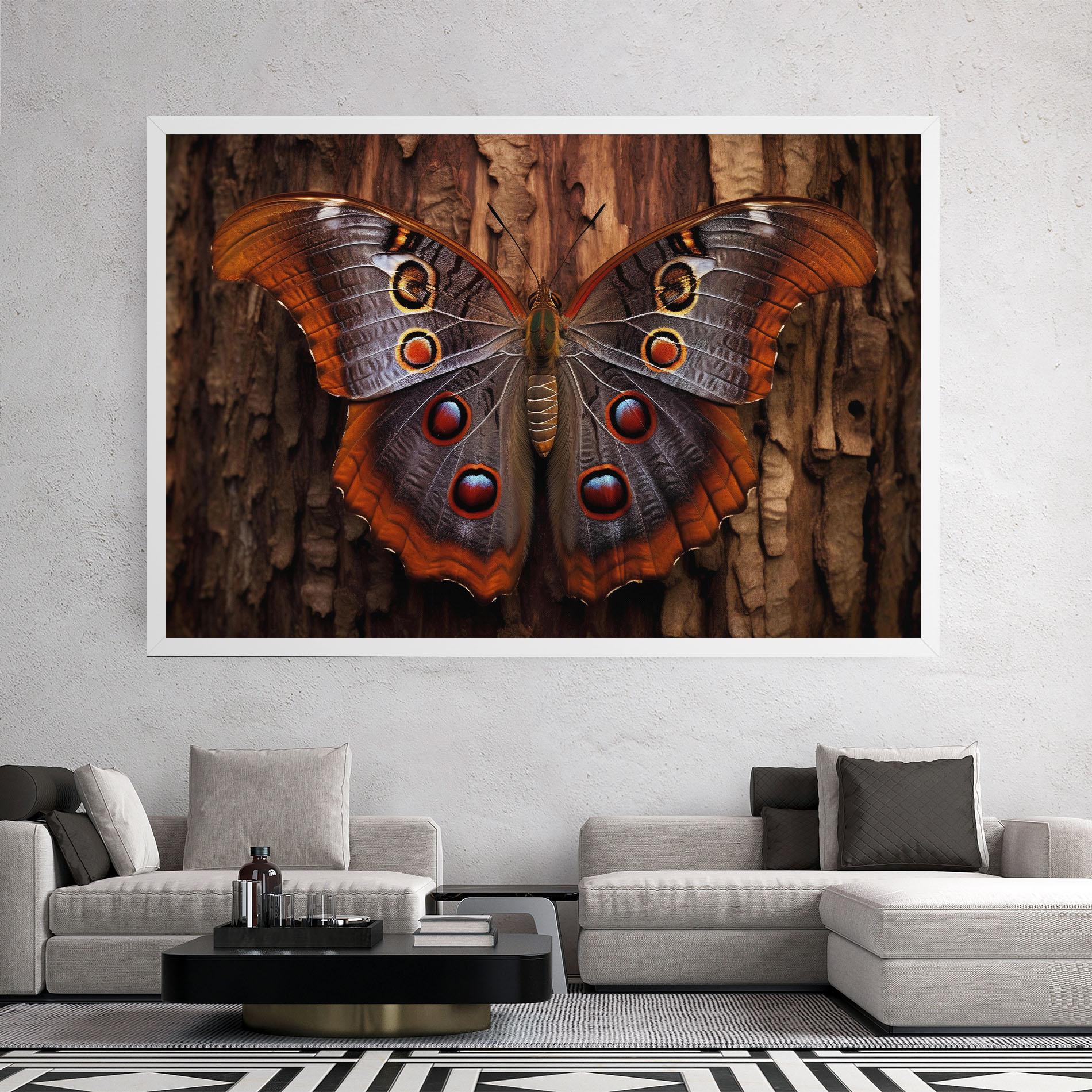 Vászonkép Brown Eyes Butterfly mockup 2