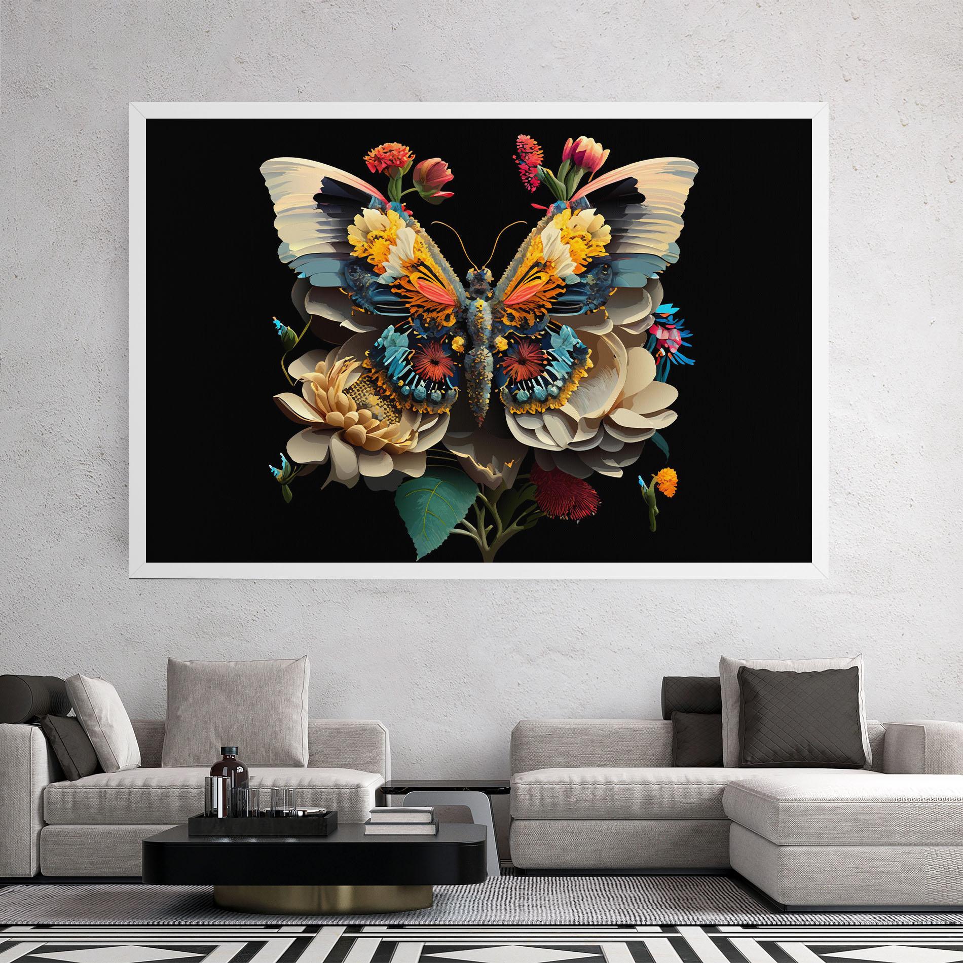 Vászonkép Colorful Butterfly mockup 2