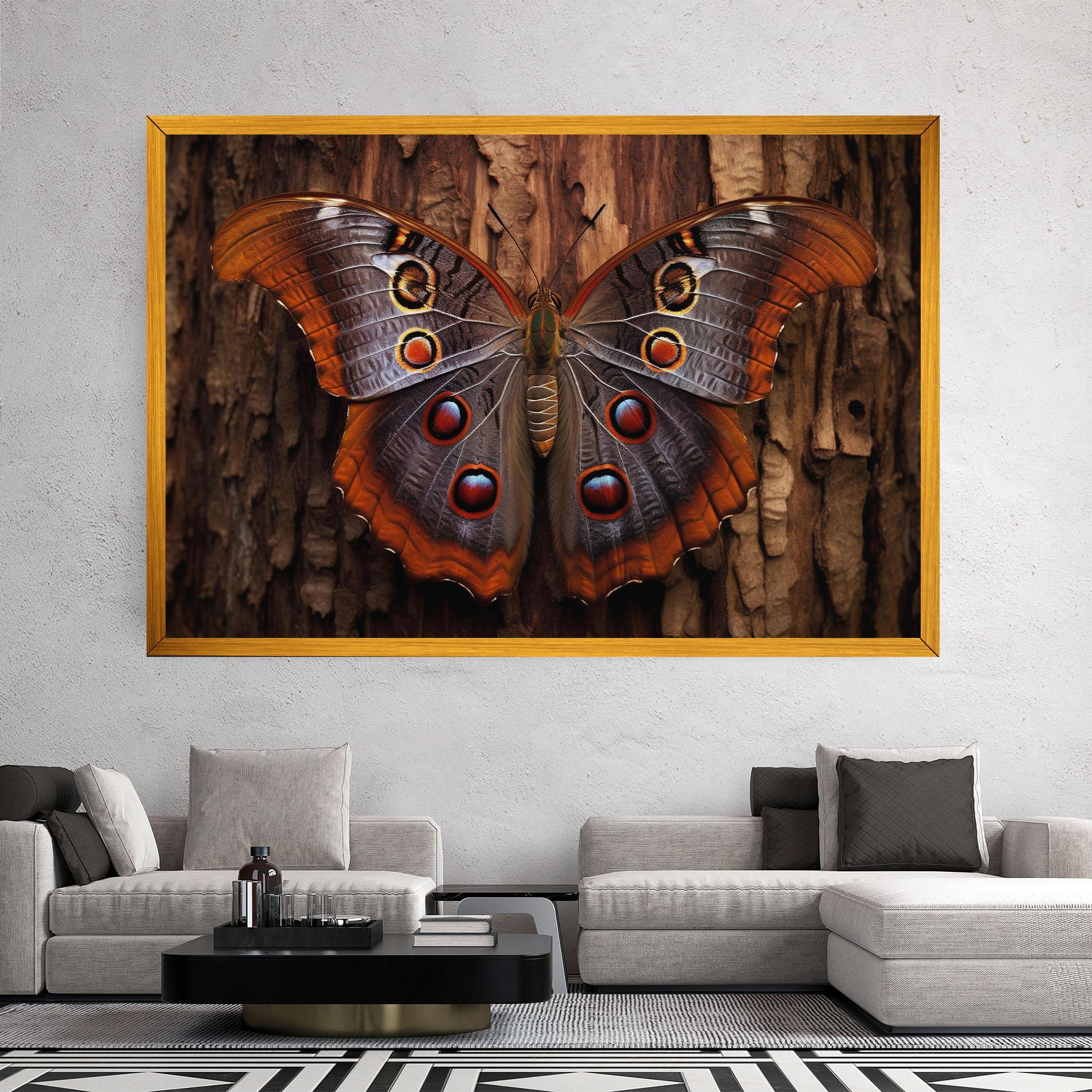 Vászonkép Brown Eyes Butterfly mockup 2