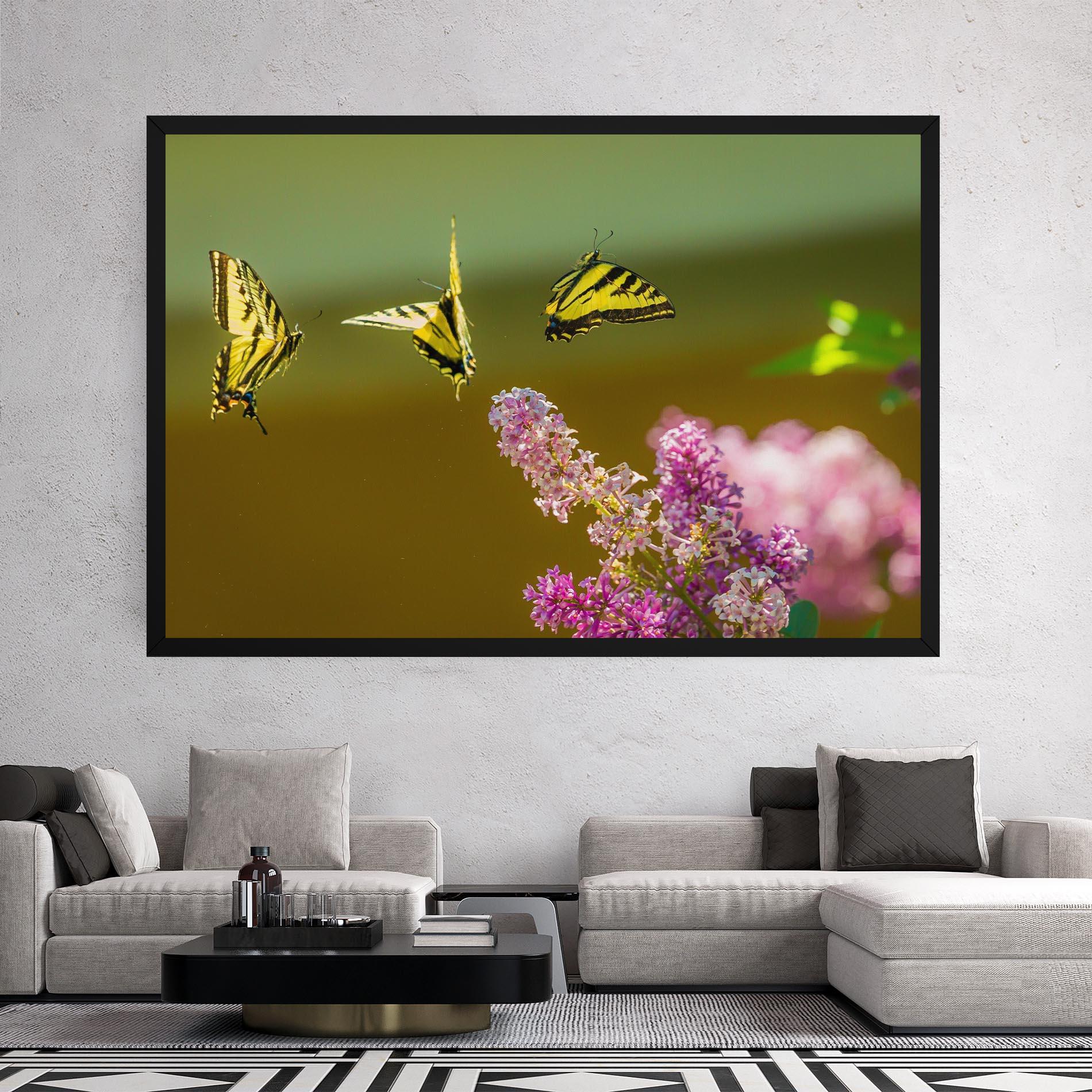 Vászonkép 3 Yellow Butterflies mockup 2