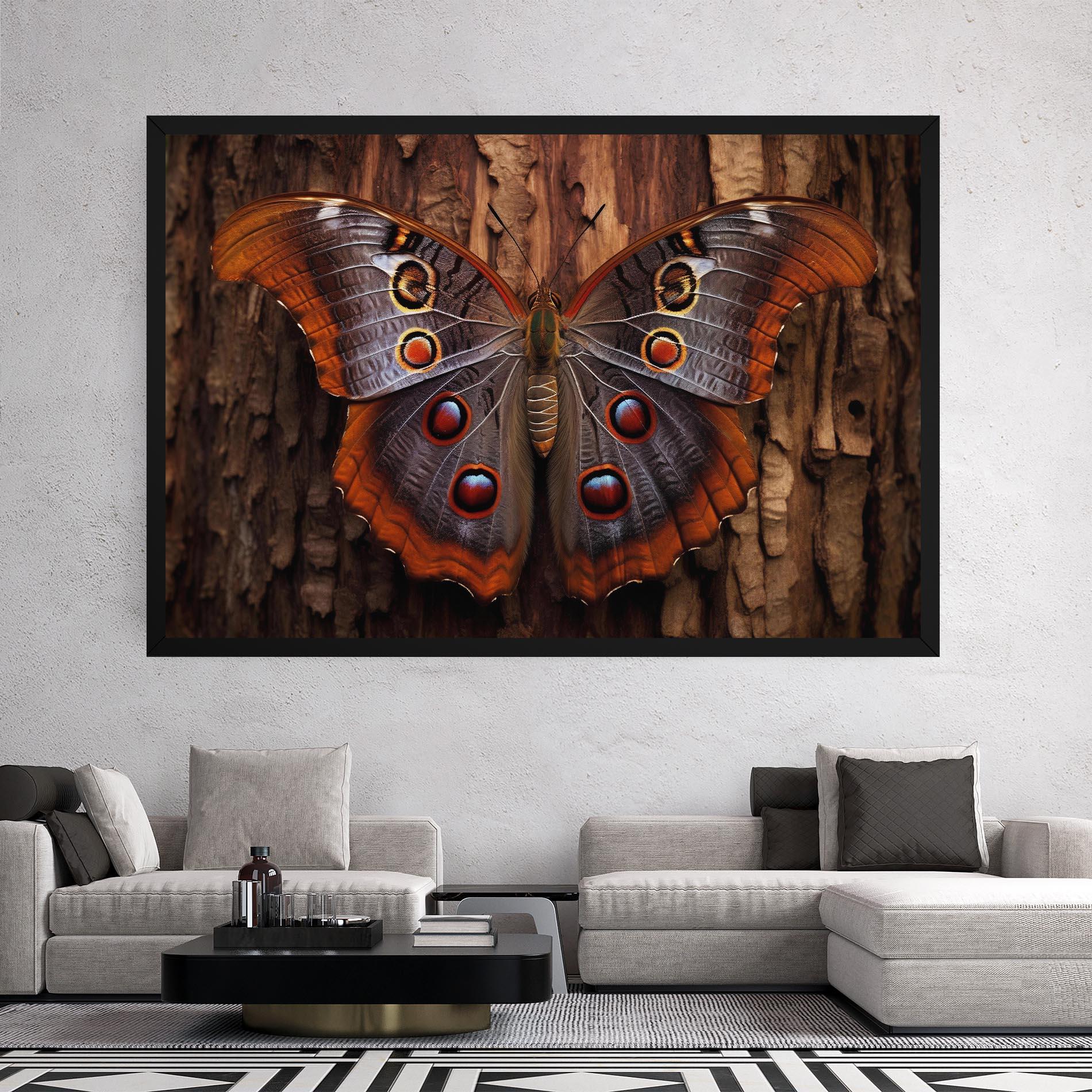 Vászonkép Brown Eyes Butterfly mockup 2