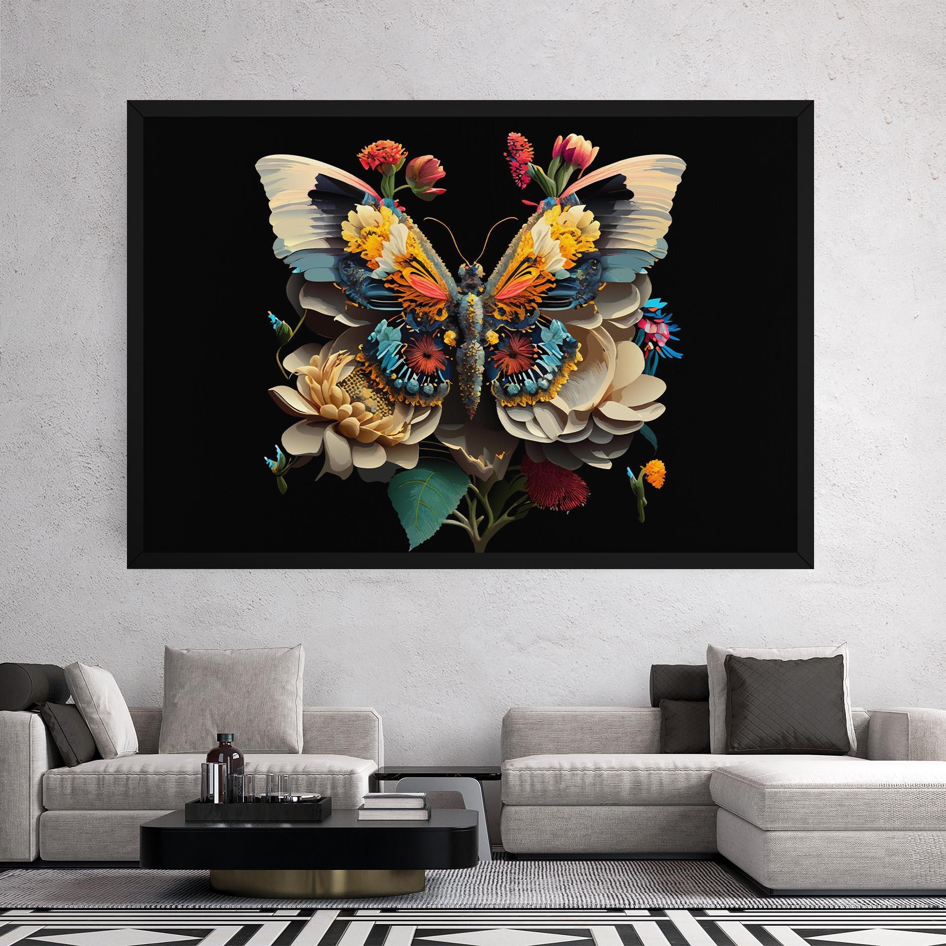 Vászonkép Colorful Butterfly mockup 2