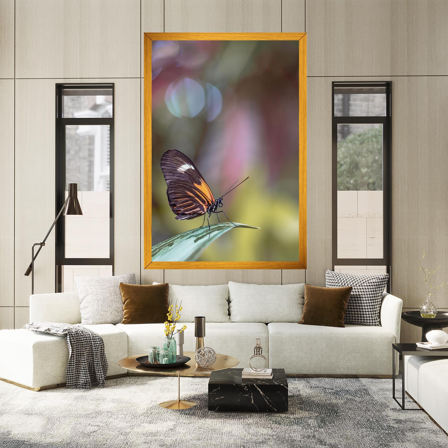 Vászonkép Dark Purple Butterfly mockup 2