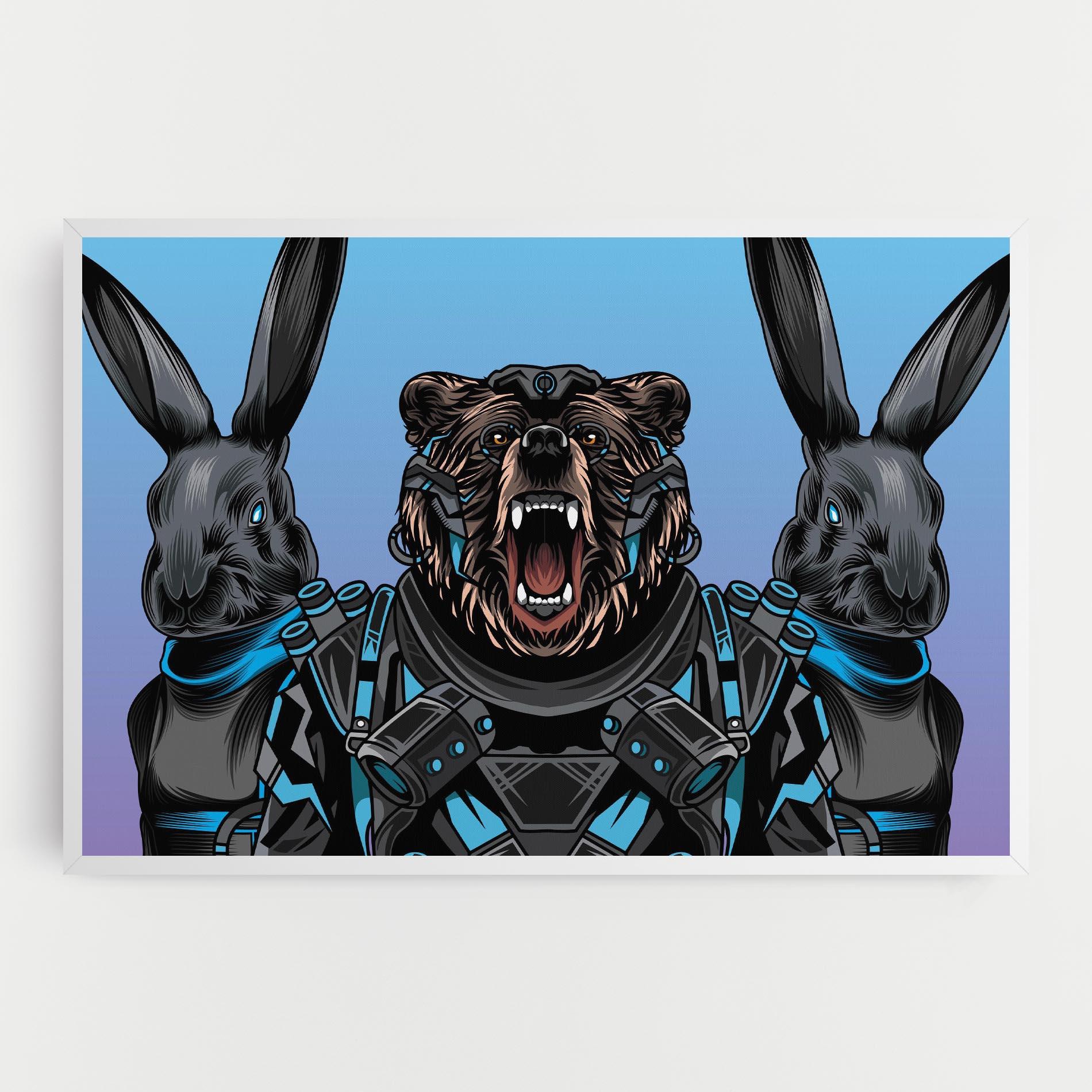 Vászonkép Bunny Bear mockup 0