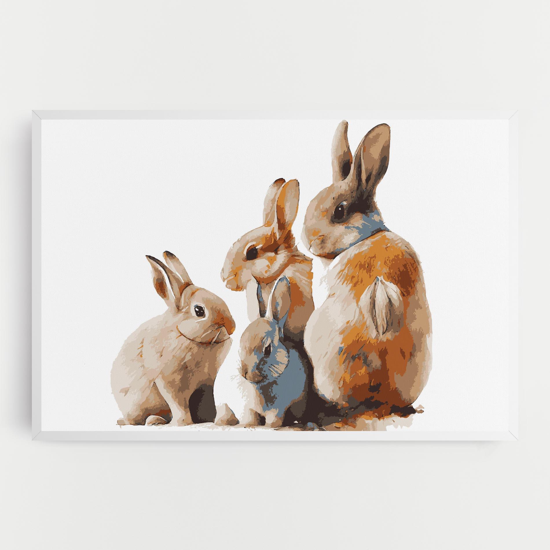 Vászonkép Bunny Family mockup 0