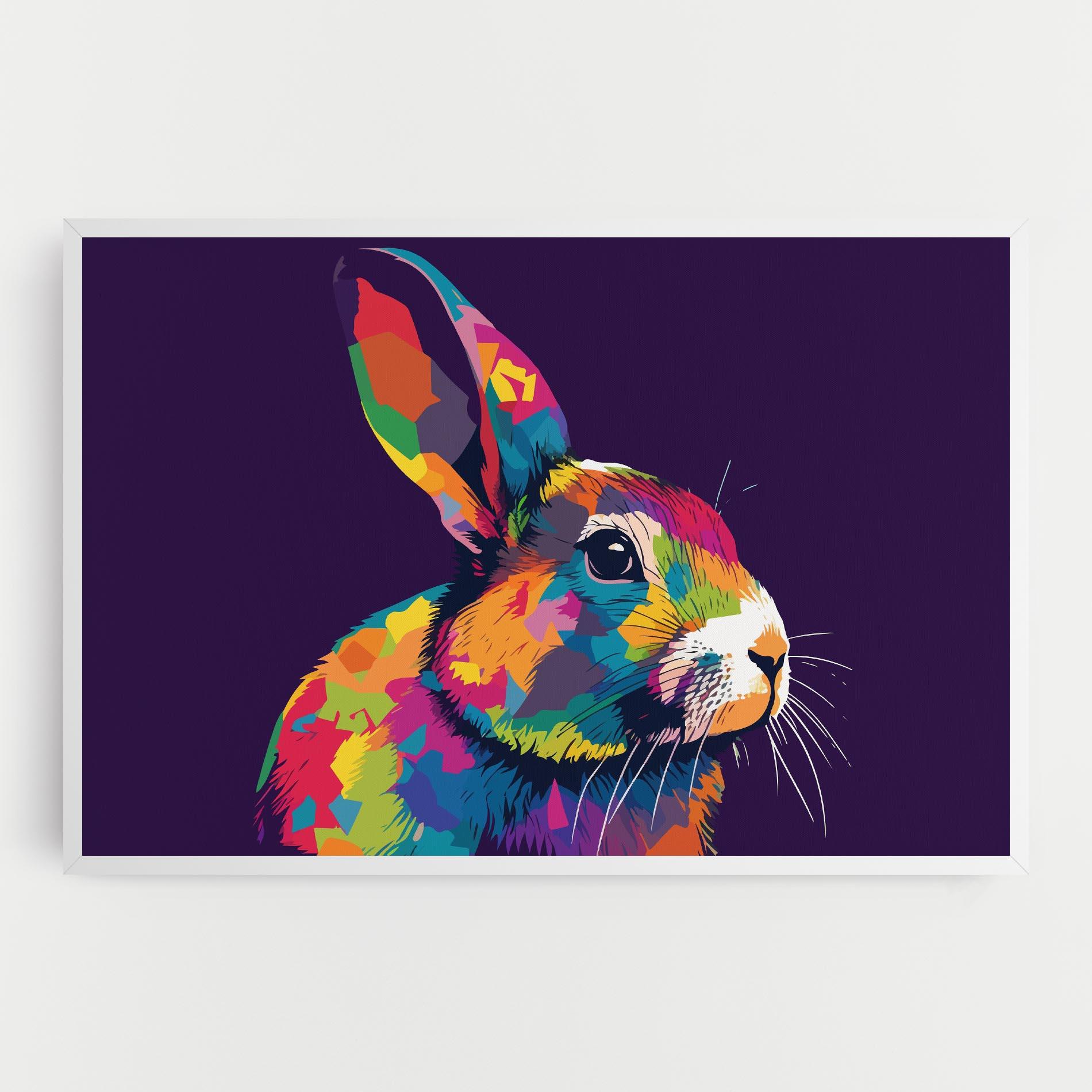 Vászonkép Bunny On Purple mockup 0