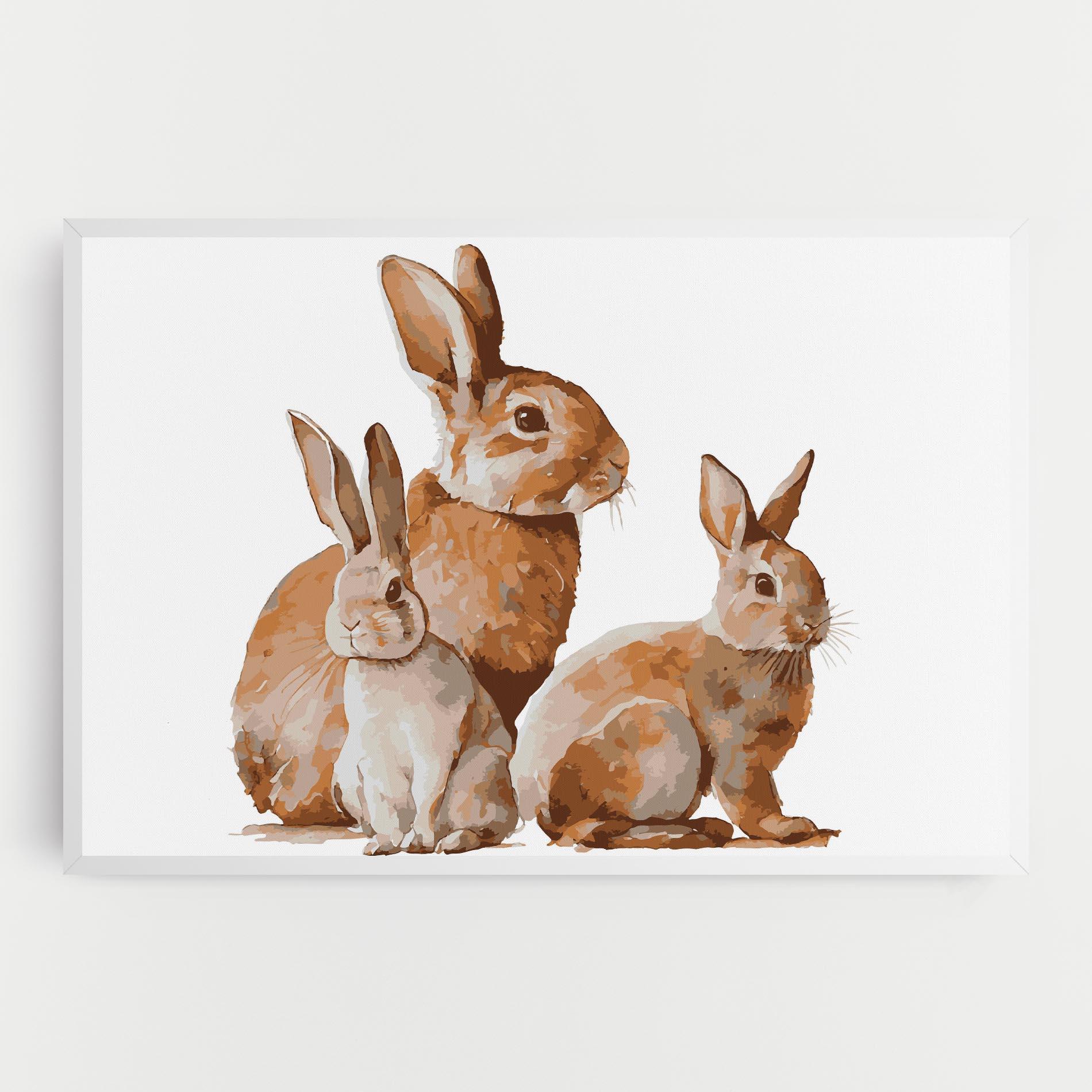 Vászonkép Family Rabbit mockup 0