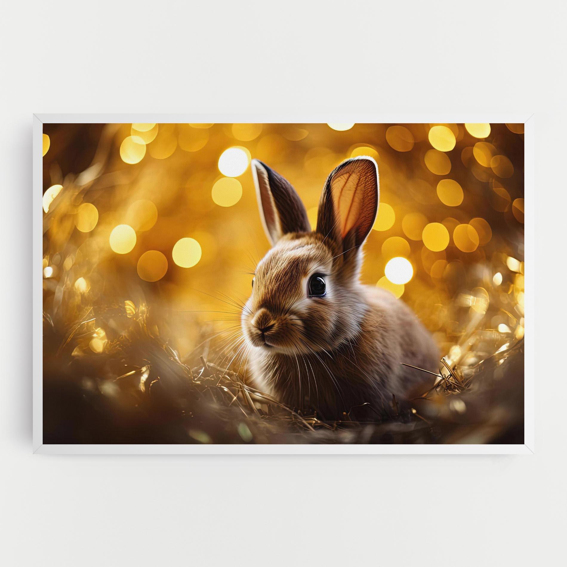 Vászonkép Gold Lights Bunny mockup 0