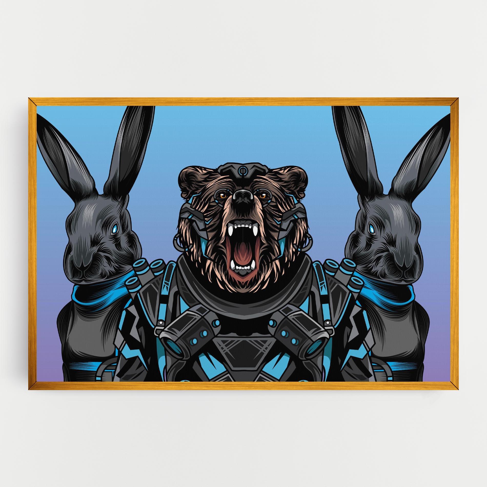 Vászonkép Bunny Bear mockup 0