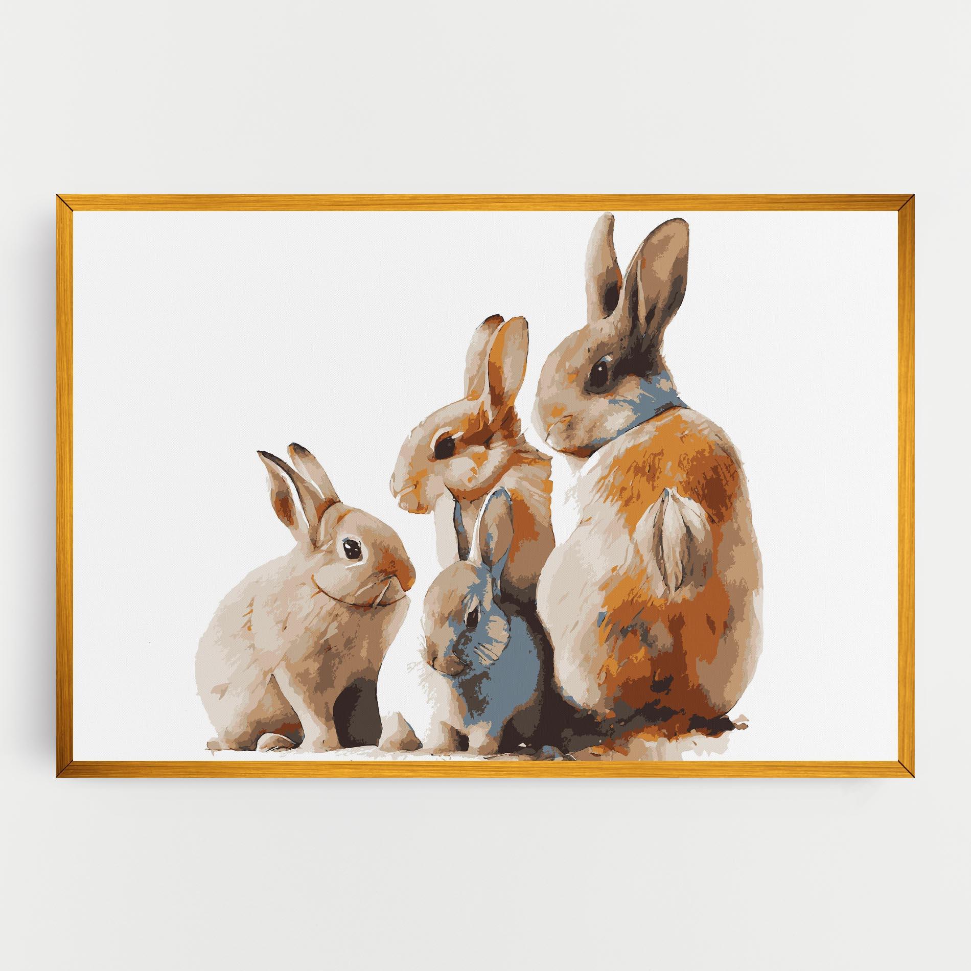 Vászonkép Bunny Family mockup 0