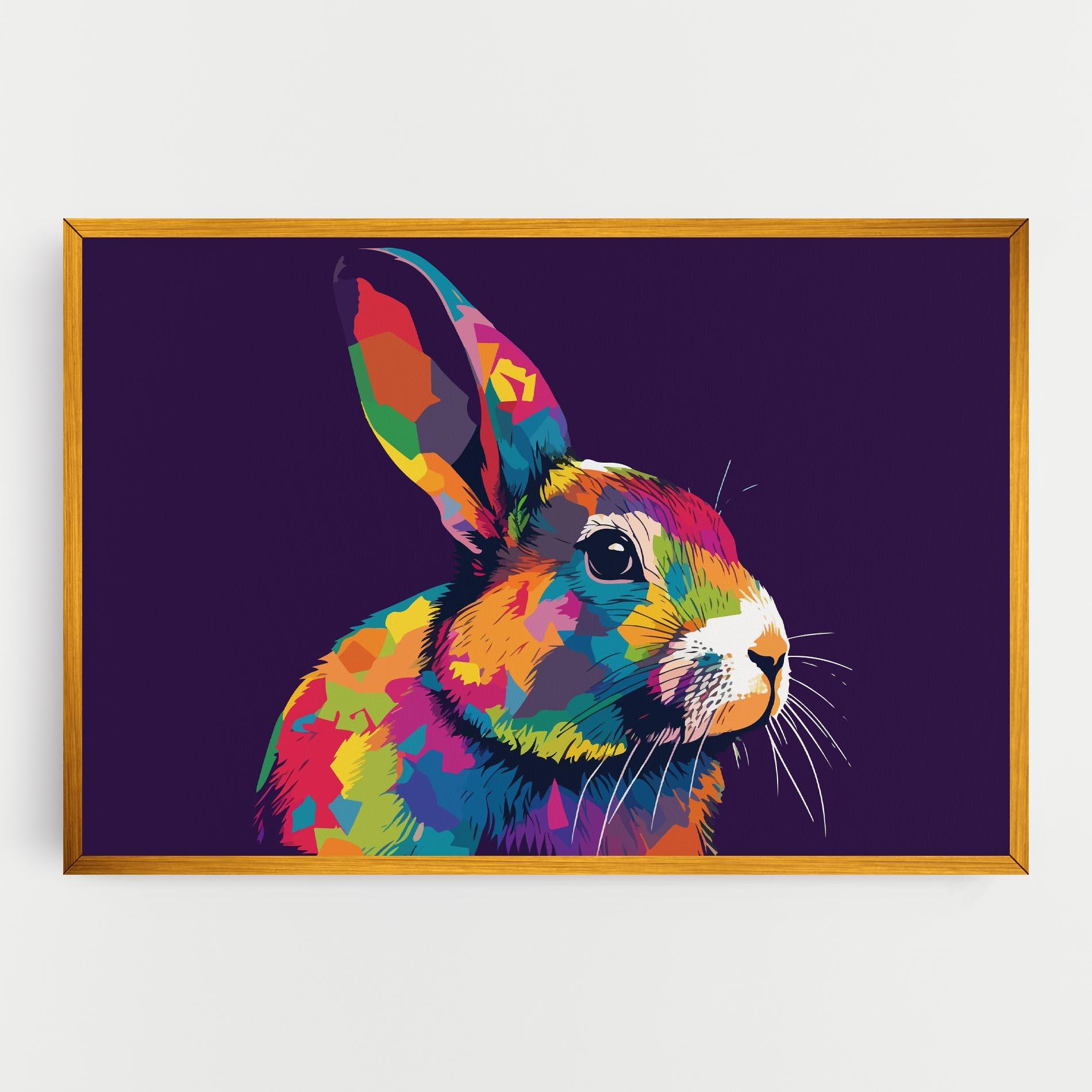Vászonkép Bunny On Purple mockup 0