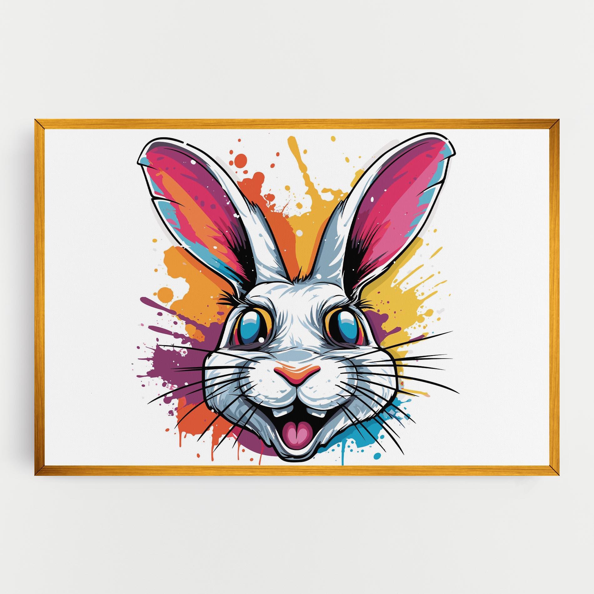 Vászonkép Crazy Bunny mockup 0