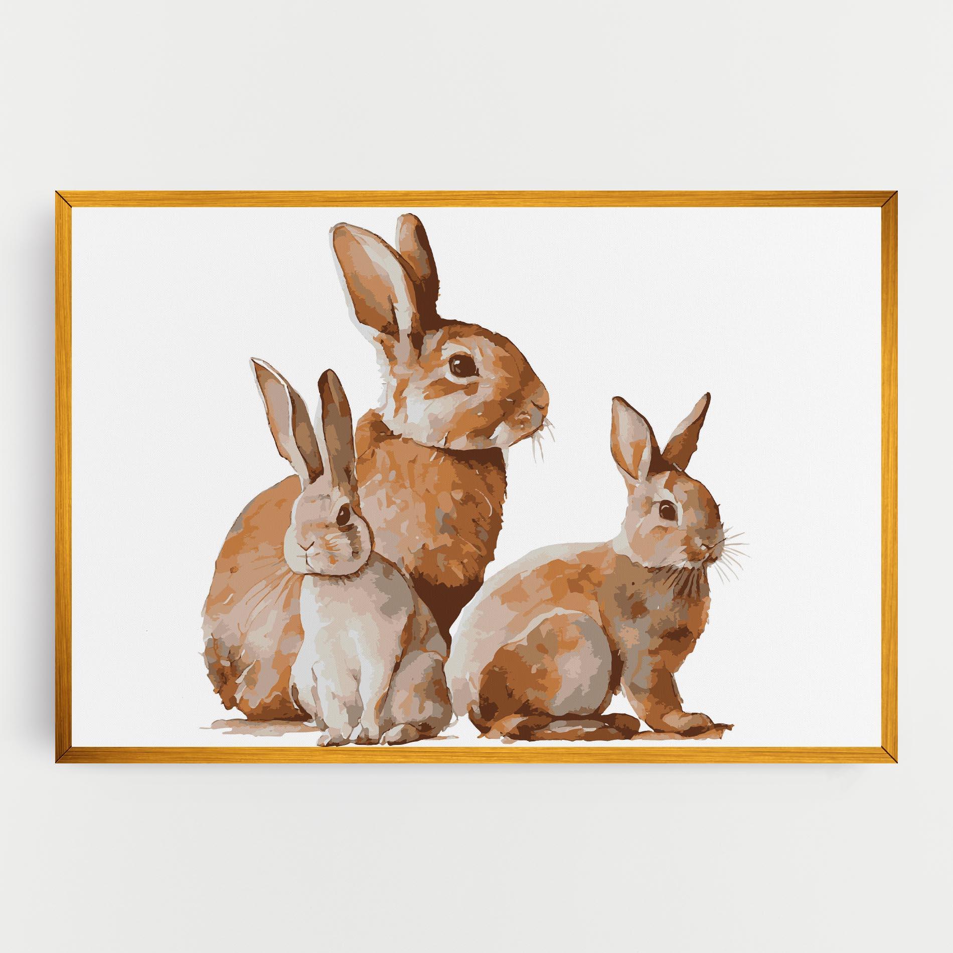 Vászonkép Family Rabbit mockup 0