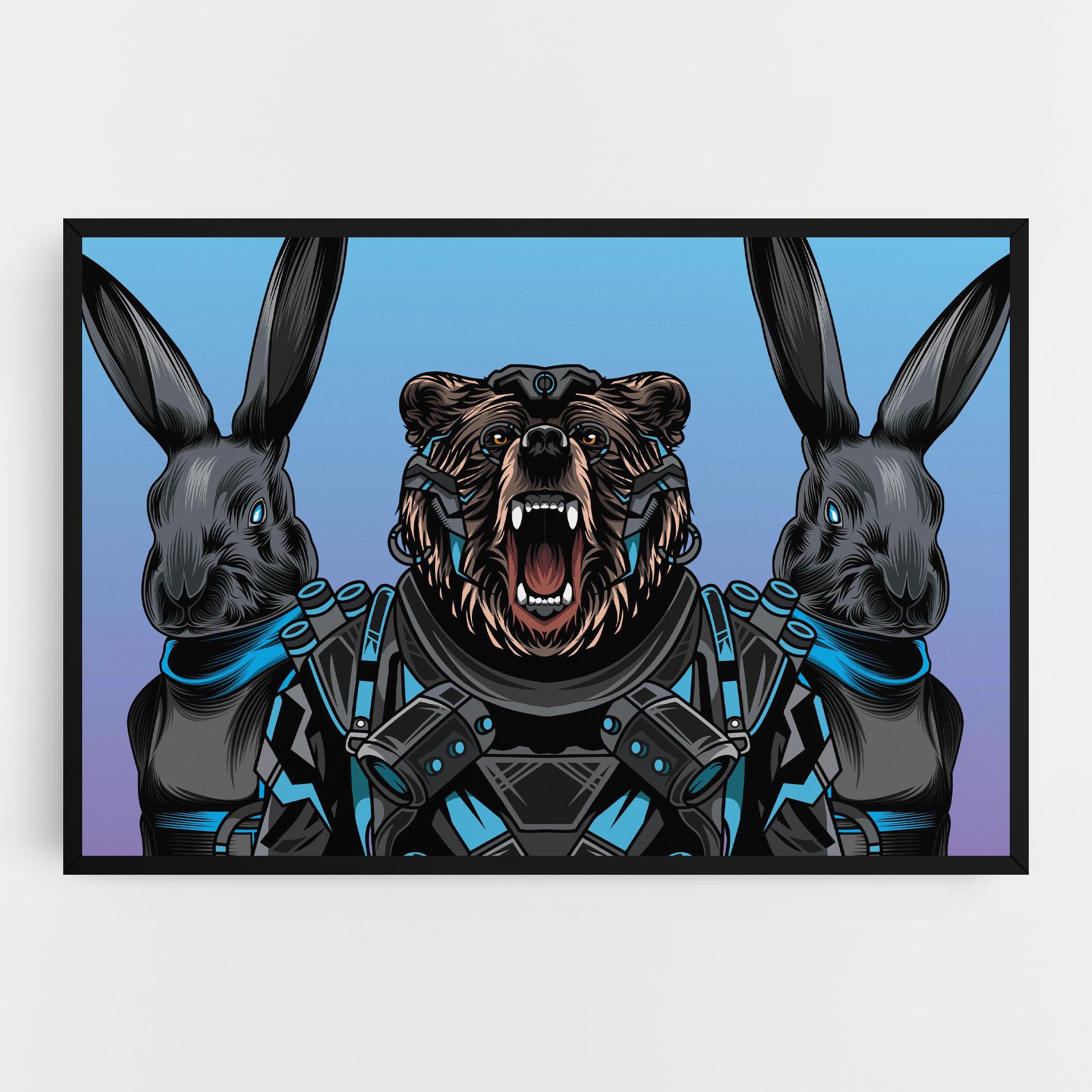 Vászonkép Bunny Bear mockup 0
