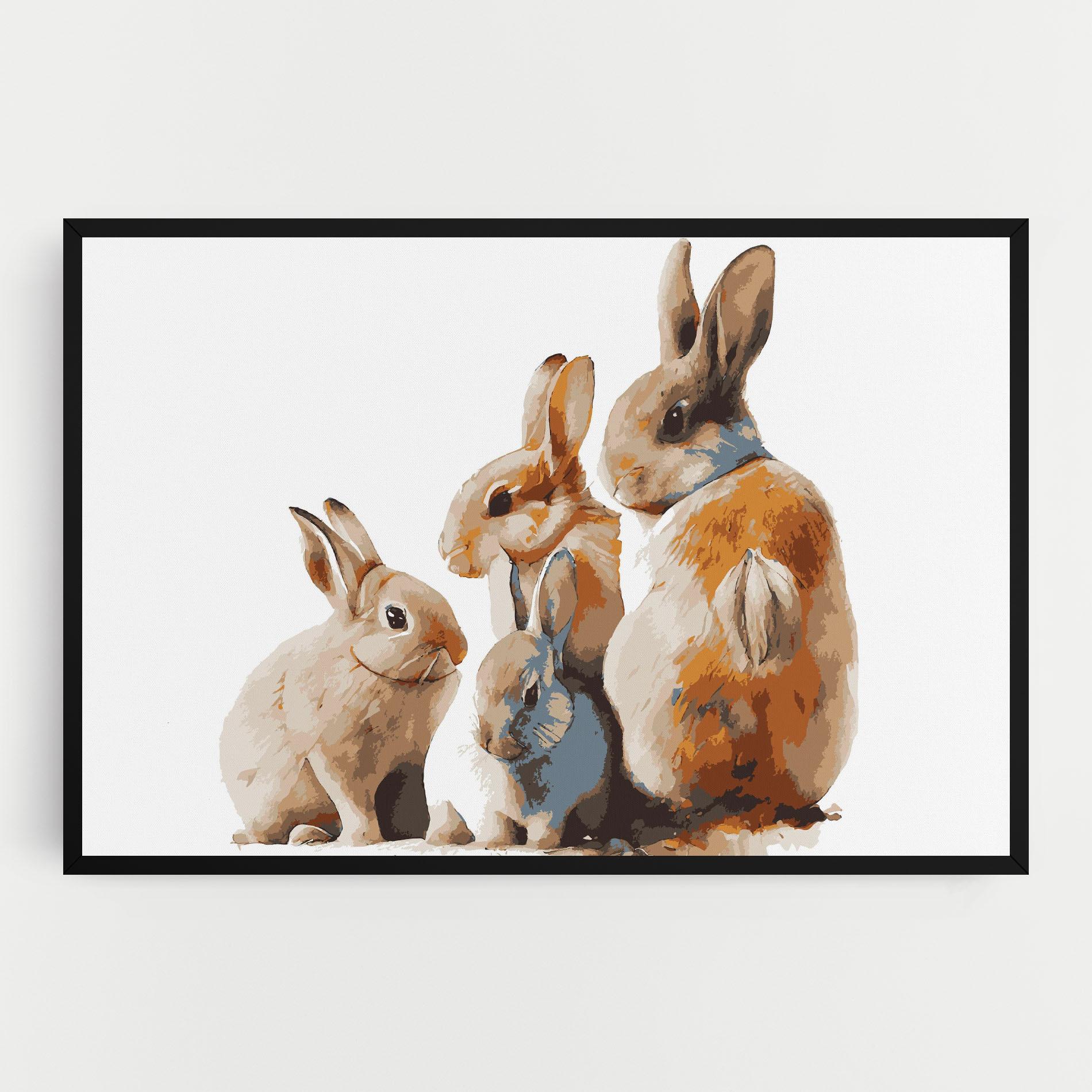 Vászonkép Bunny Family mockup 0